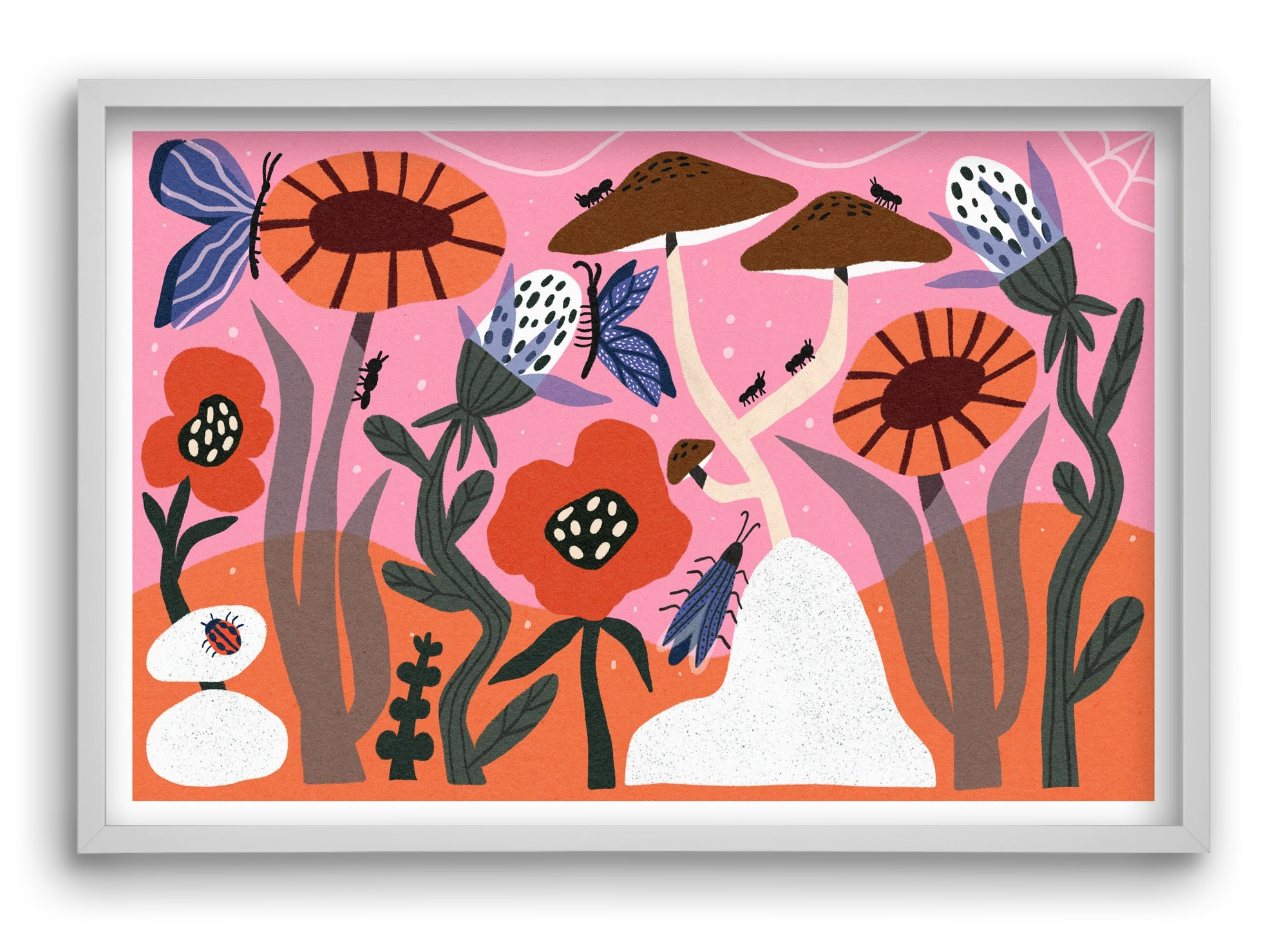 Secret Garden, 60x40 cm (60x40 cm), Fehér keret