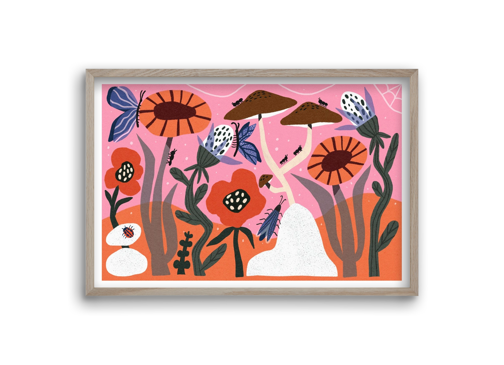 Secret Garden, 30x20 cm (30x20 cm), Tölgy keret