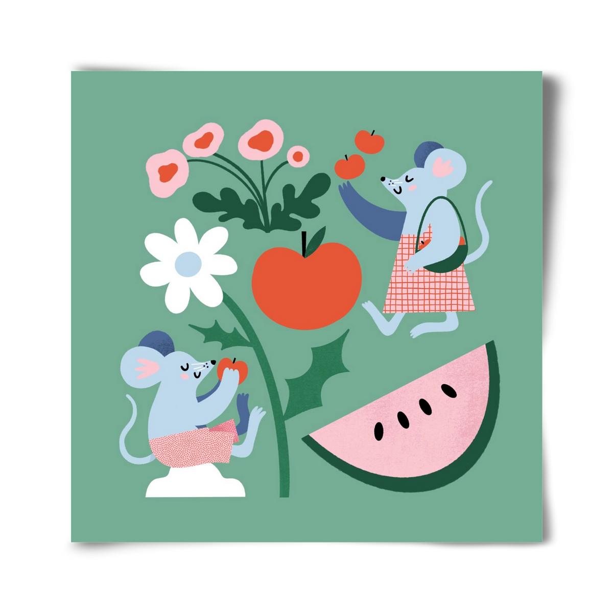 Happy Mice, 40x40 cm, Keret nélkül