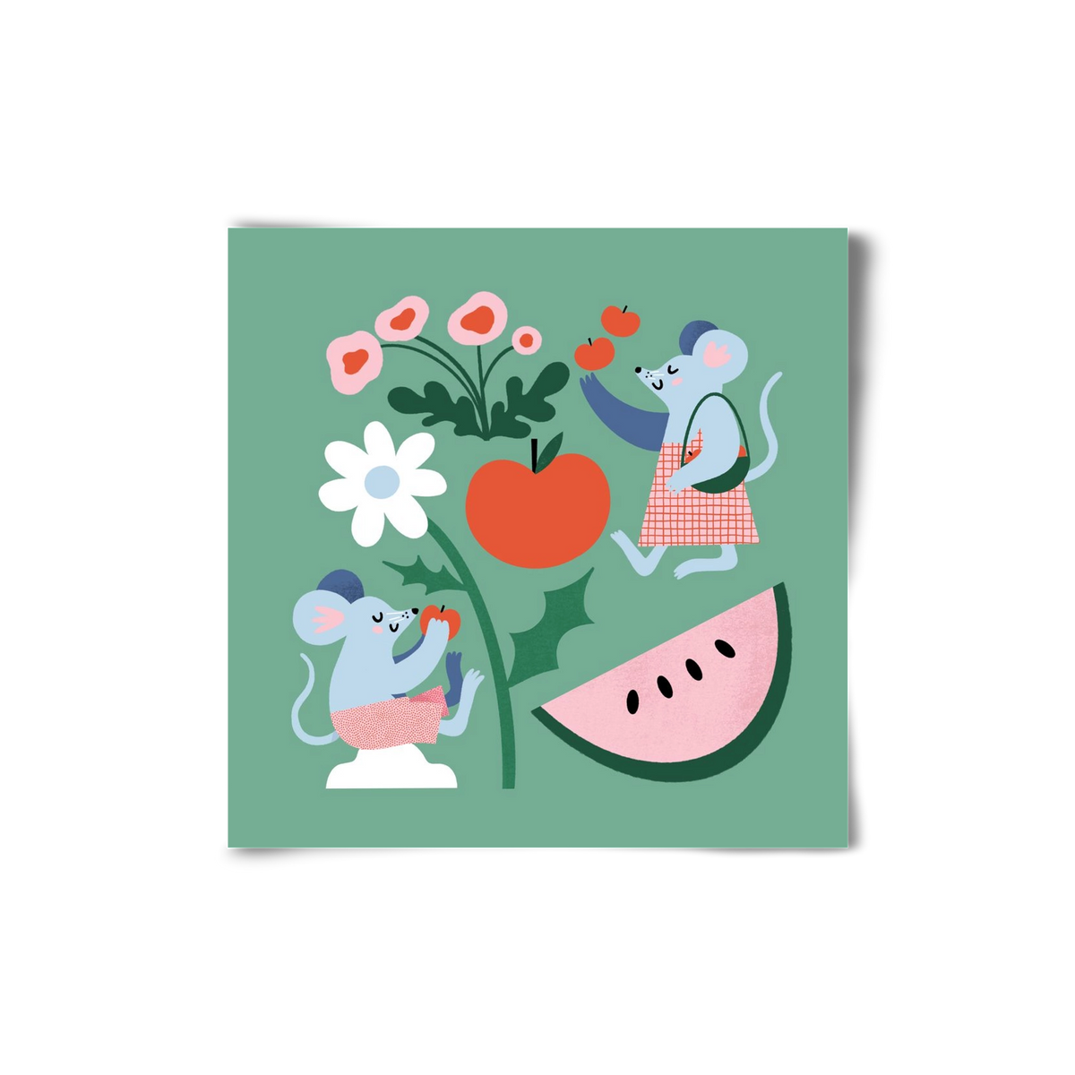 Happy Mice, 20x20 cm, Keret nélkül