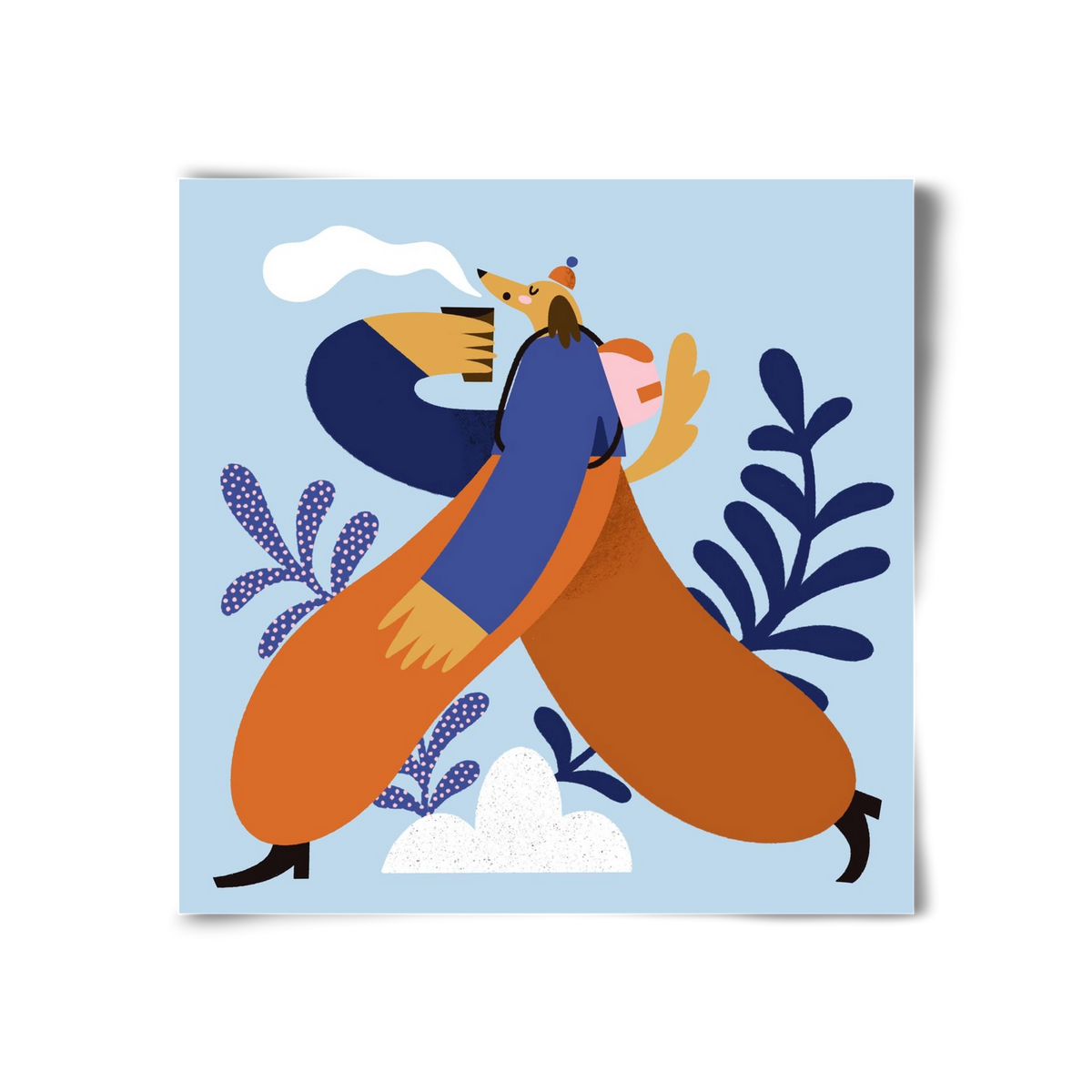 Doggo on Hike, 30x30 cm, Keret nélkül