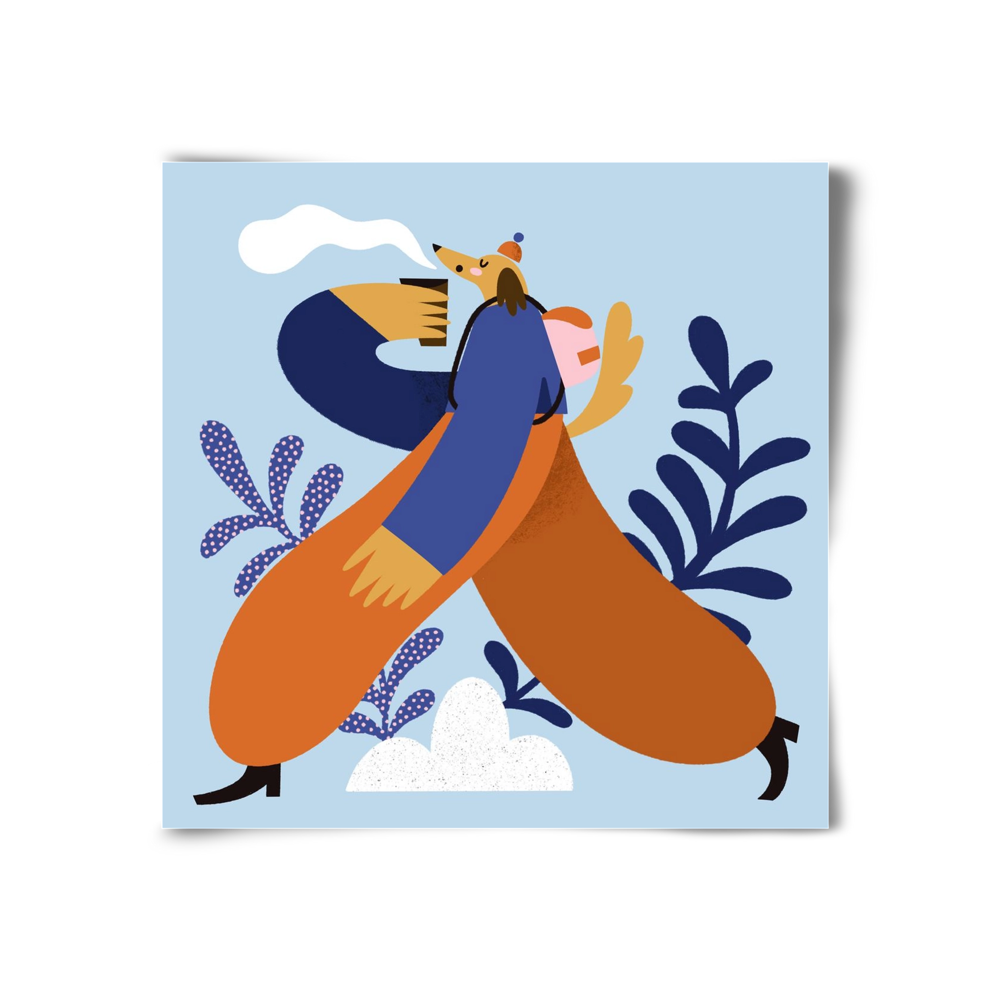 Doggo on Hike, 30x30 cm, Keret nélkül