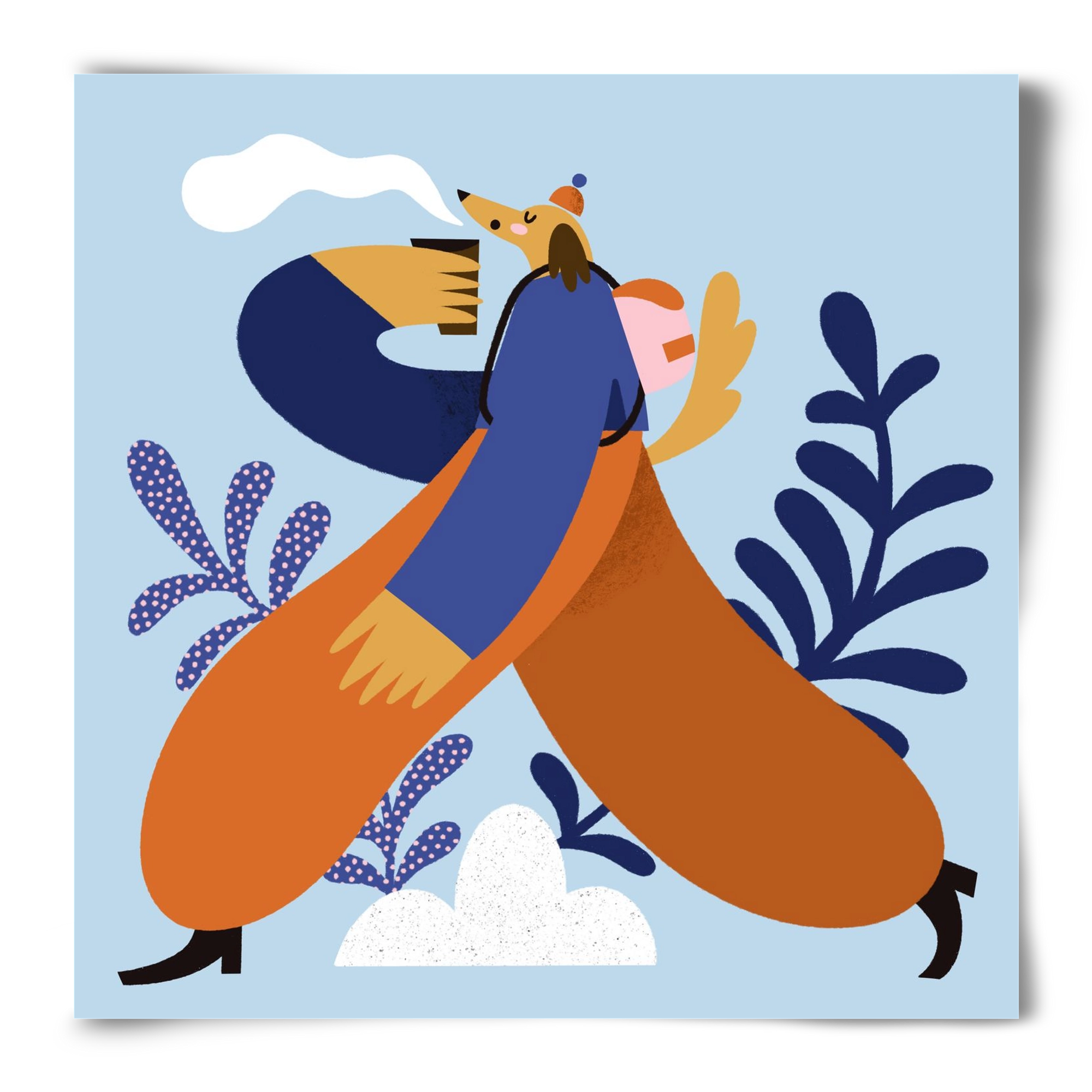 Doggo on Hike, 50x50 cm, Keret nélkül