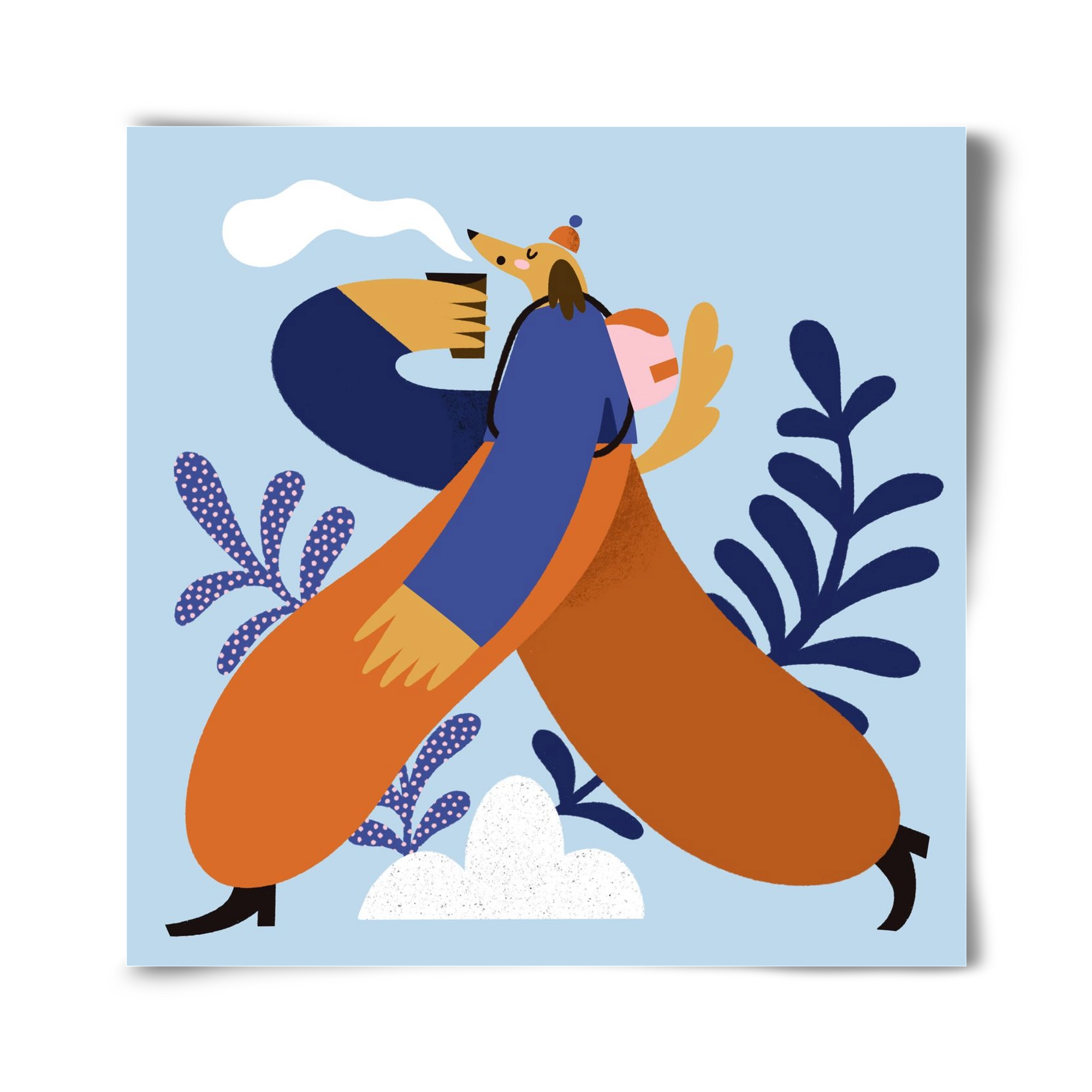 Doggo on Hike, 40x40 cm, Keret nélkül