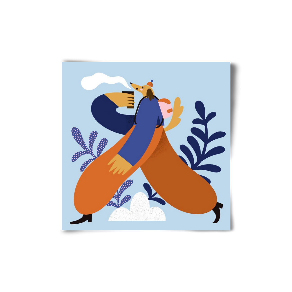 Doggo on Hike, 20x20 cm, Keret nélkül