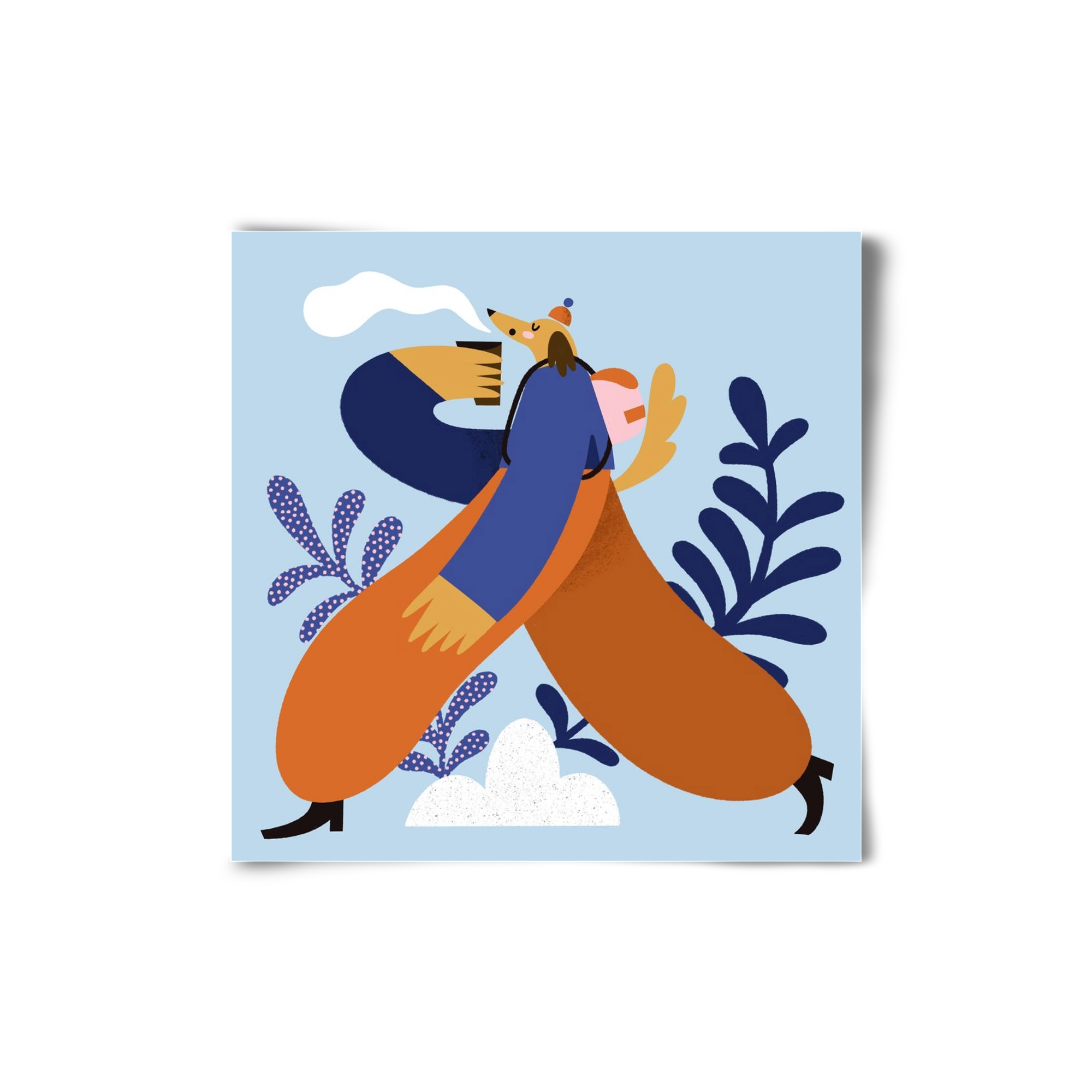 Doggo on Hike, 20x20 cm, Keret nélkül