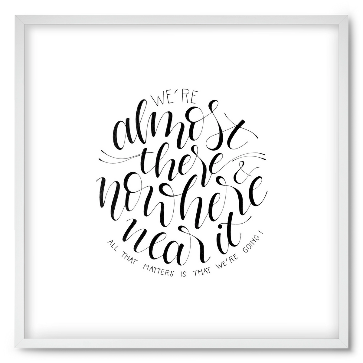 We're Going, 50x50 cm (50x50 cm), Fehér keret