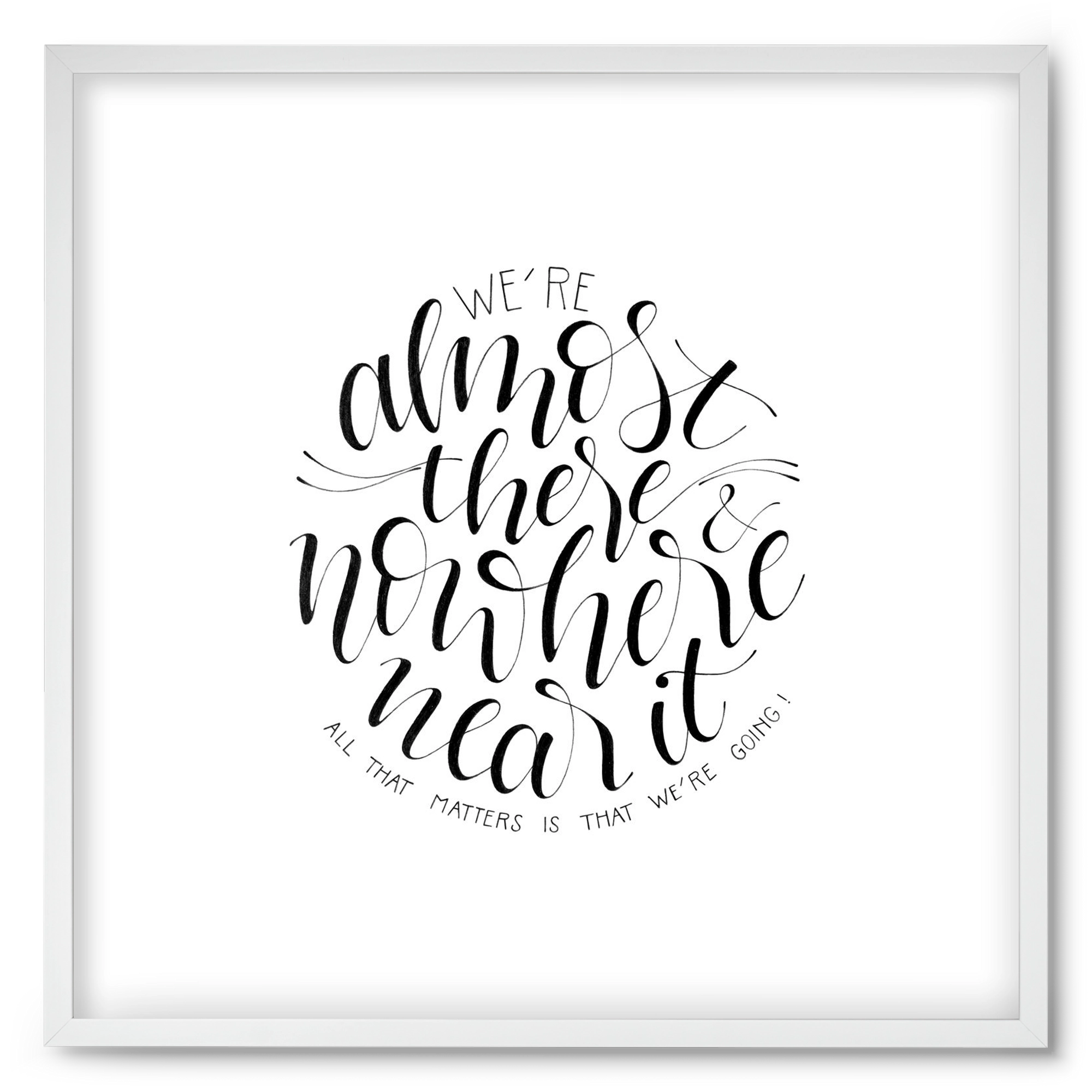 We're Going, 50x50 cm (50x50 cm), Fehér keret