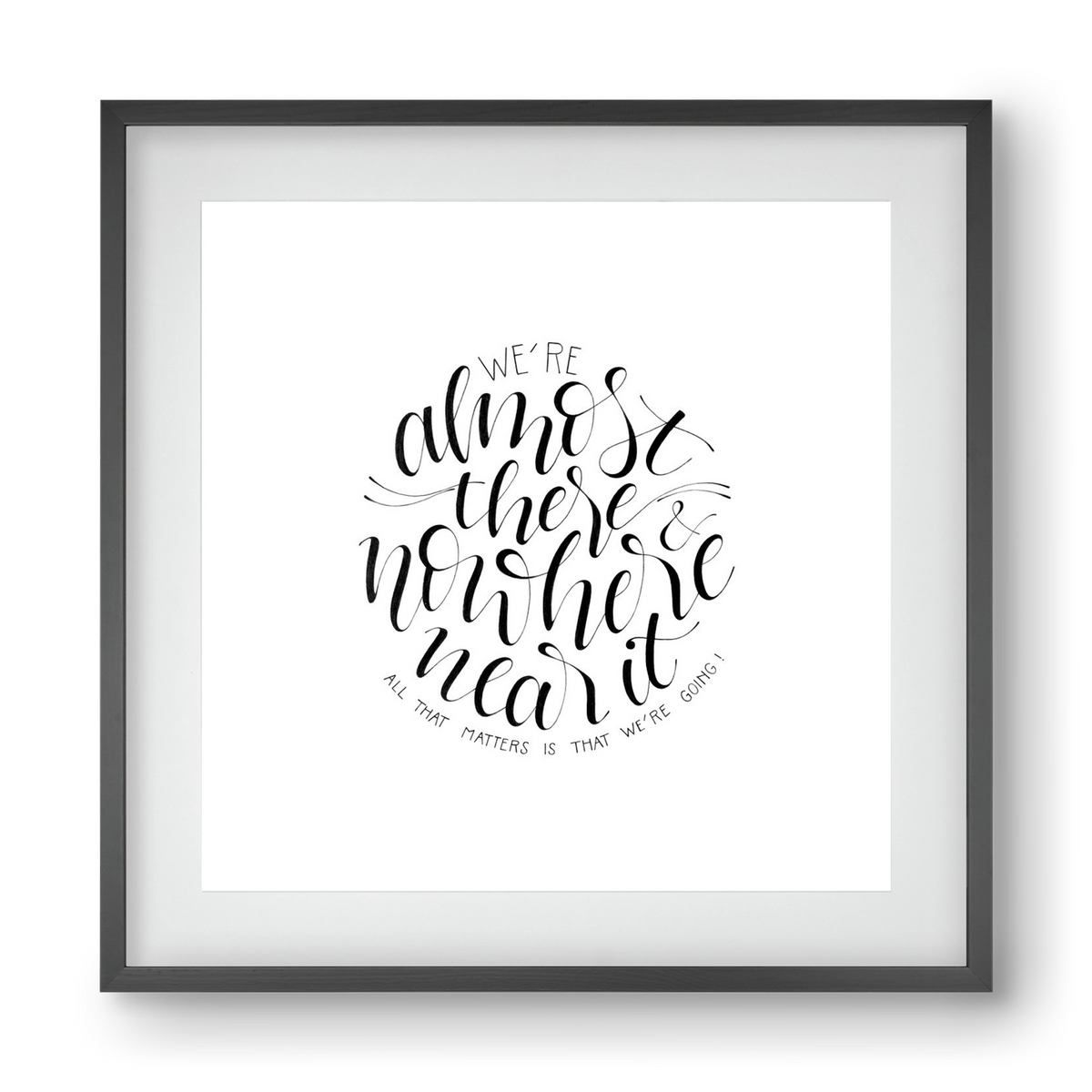 We're Going, 40x40 cm (30x30 cm), Fekete keret, paszpartuval