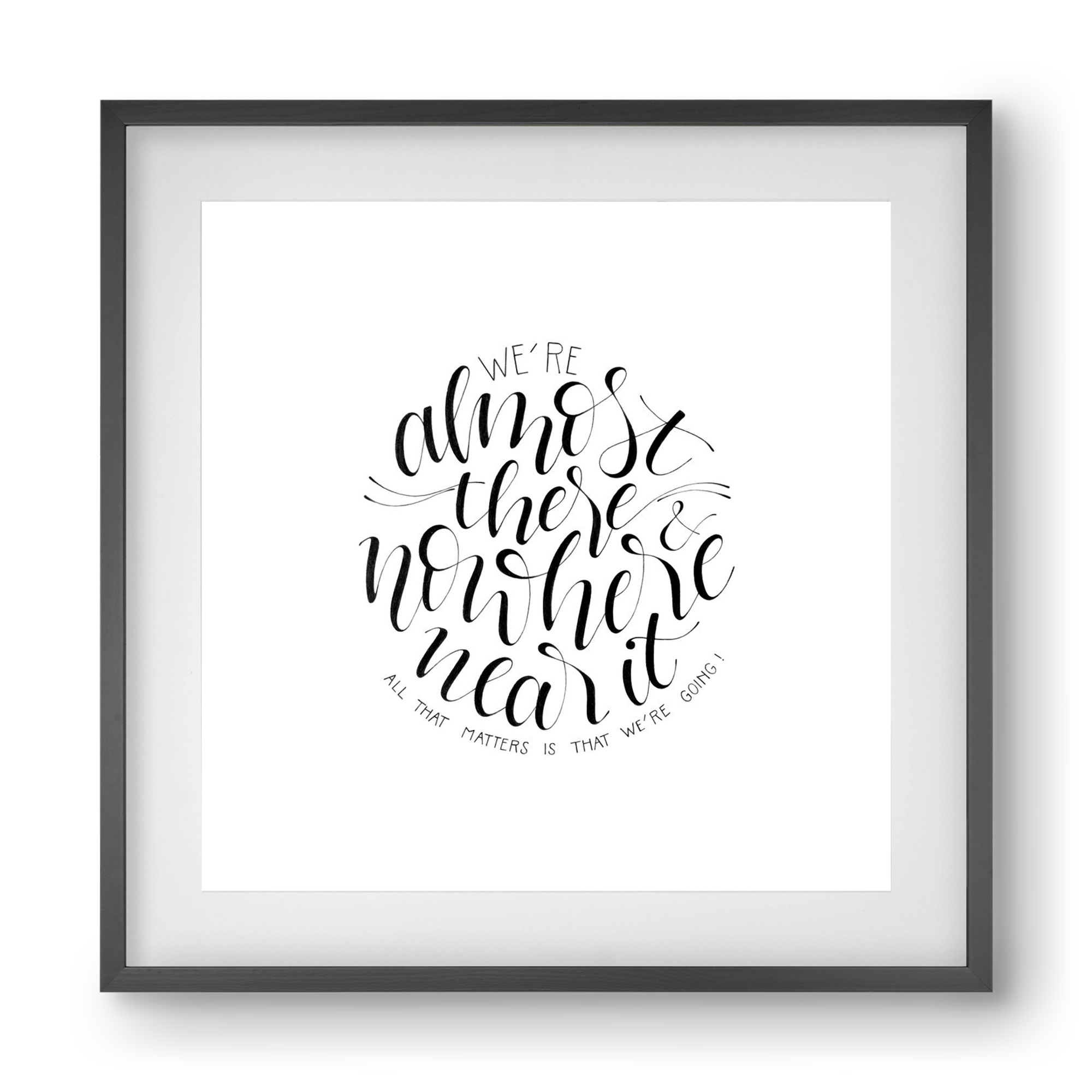 We're Going, 40x40 cm (30x30 cm), Fekete keret, paszpartuval