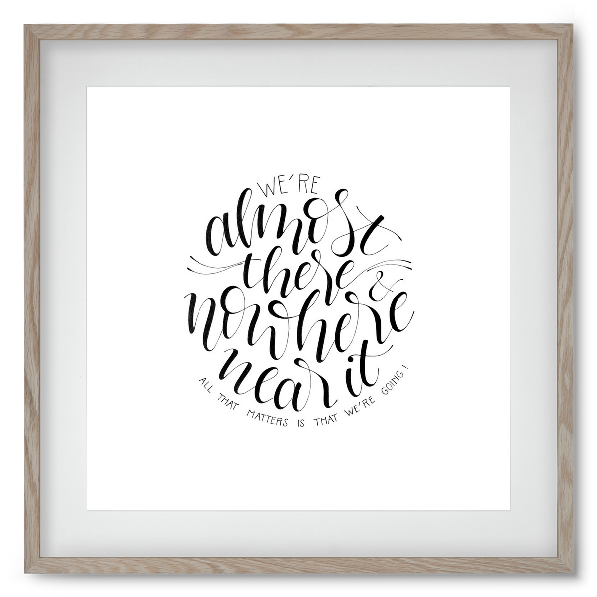 We're Going, 50x50 cm (40x40 cm), Tölgy keret, paszpartuval