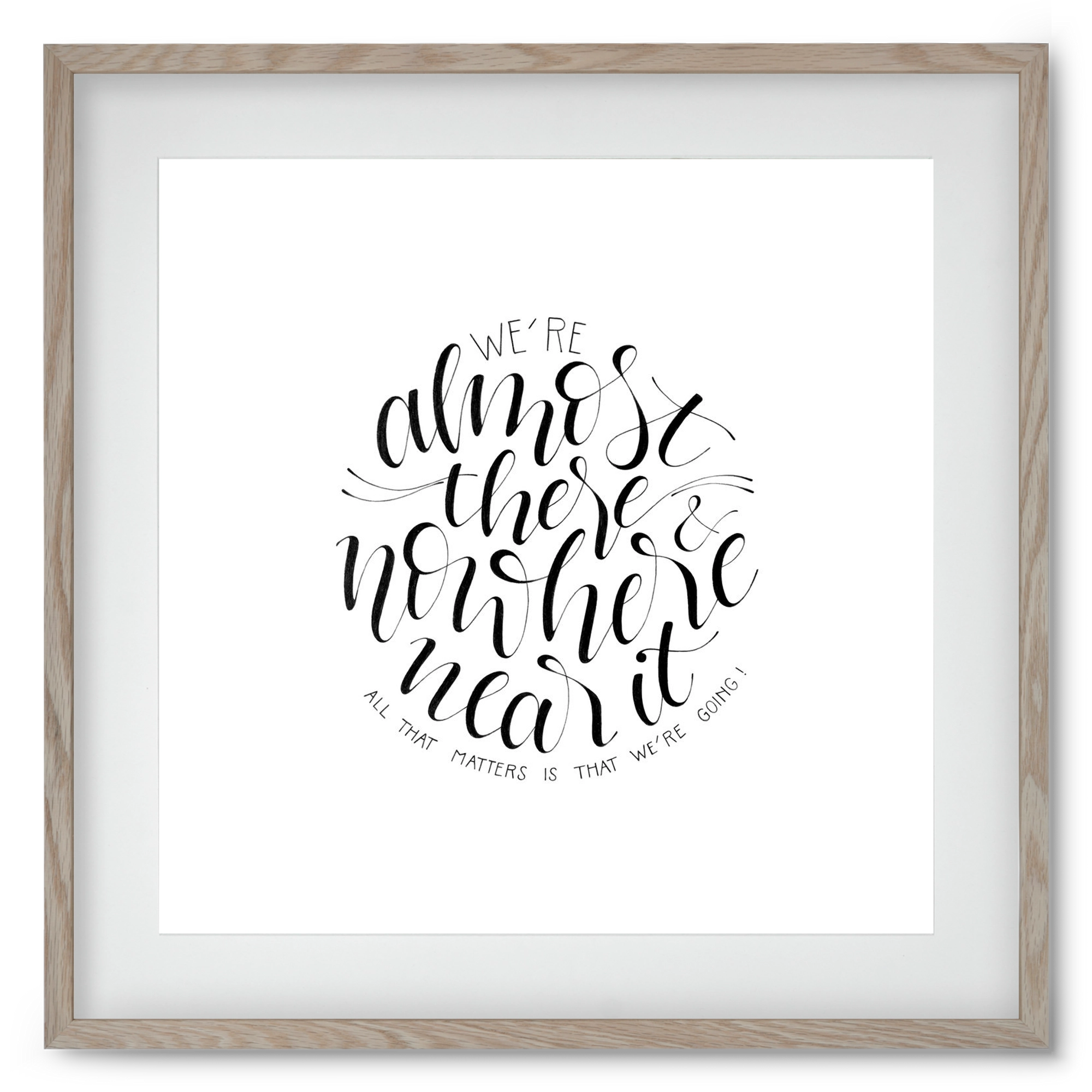 We're Going, 50x50 cm (40x40 cm), Tölgy keret, paszpartuval