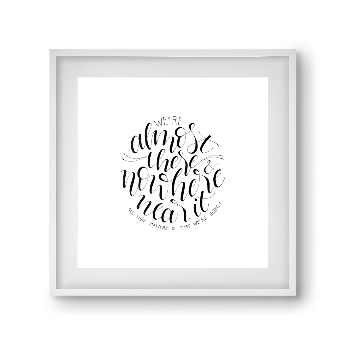 We're Going, 30x30 cm (20x20 cm), Fehér keret, paszpartuval