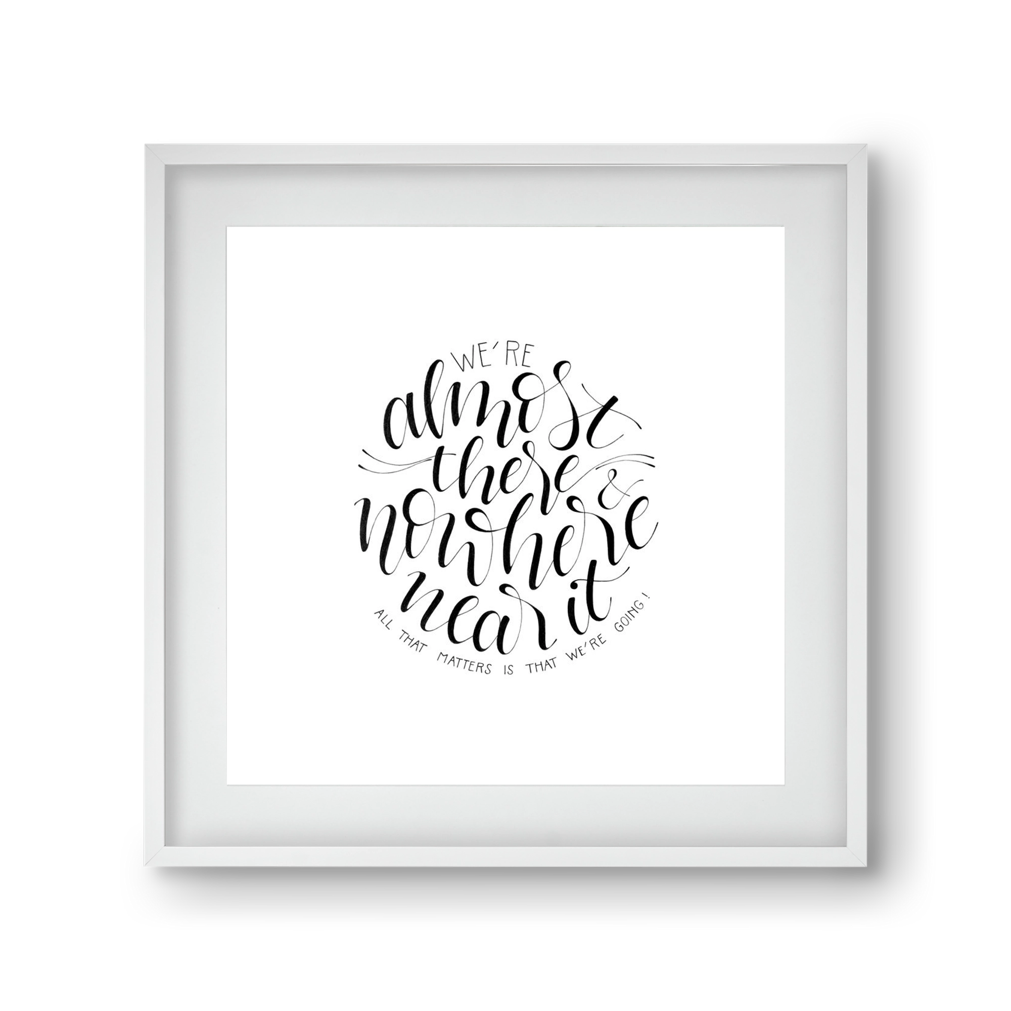 We're Going, 30x30 cm (20x20 cm), Fehér keret, paszpartuval