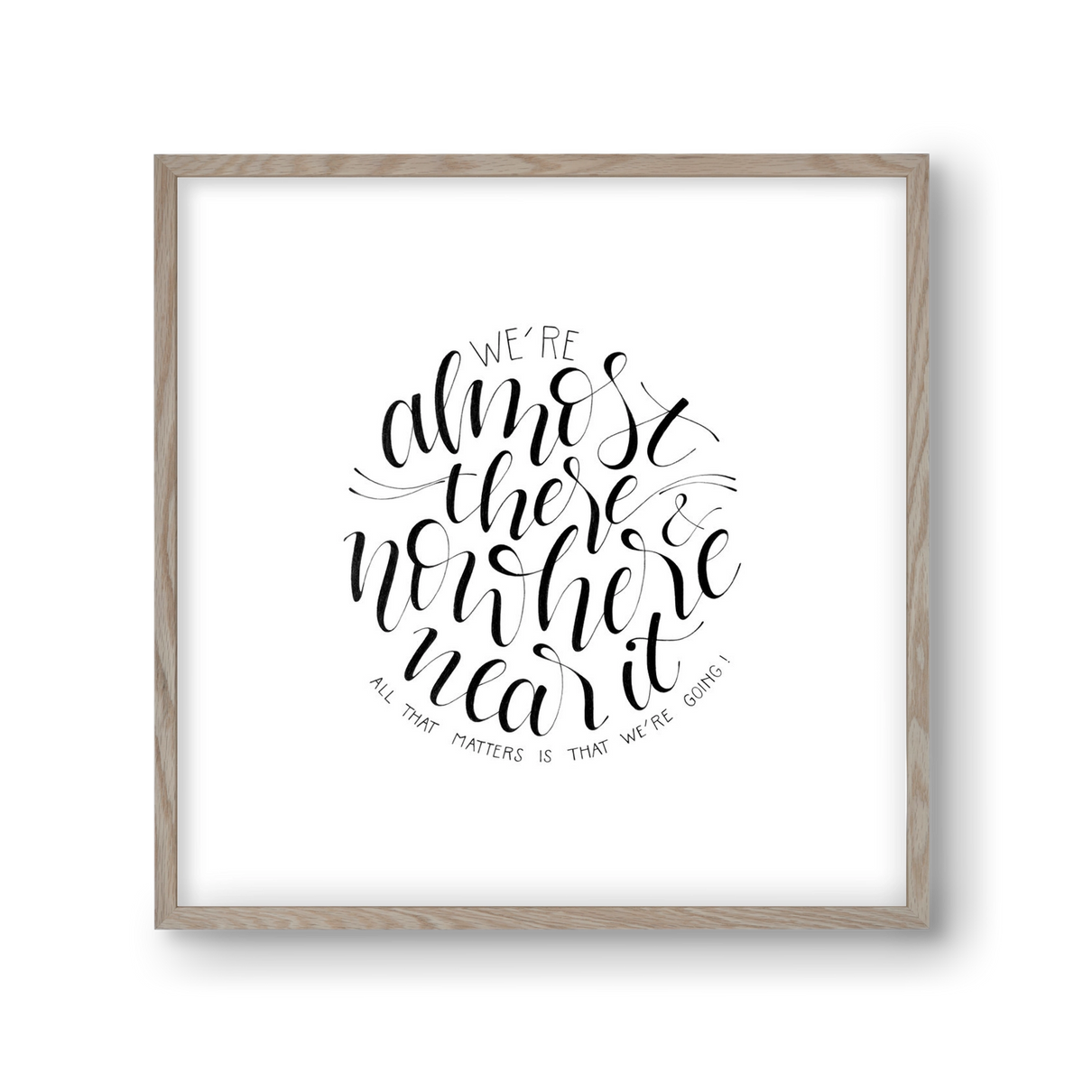 We're Going, 30x30 cm (30x30 cm), Tölgy keret