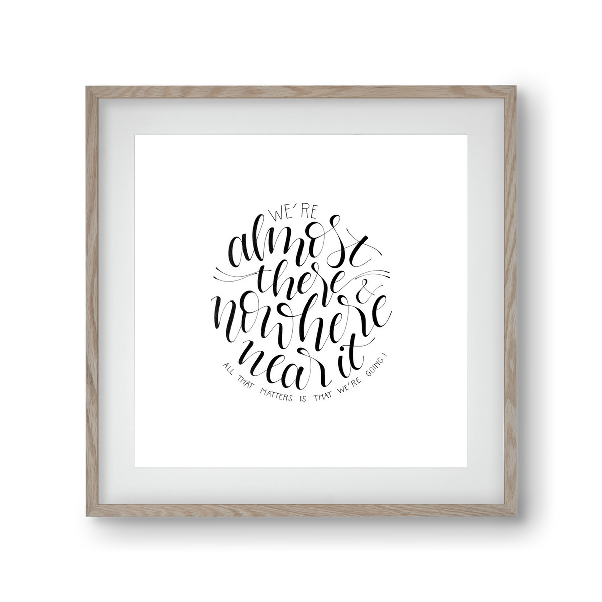 We're Going, 30x30 cm (20x20 cm), Tölgy keret, paszpartuval