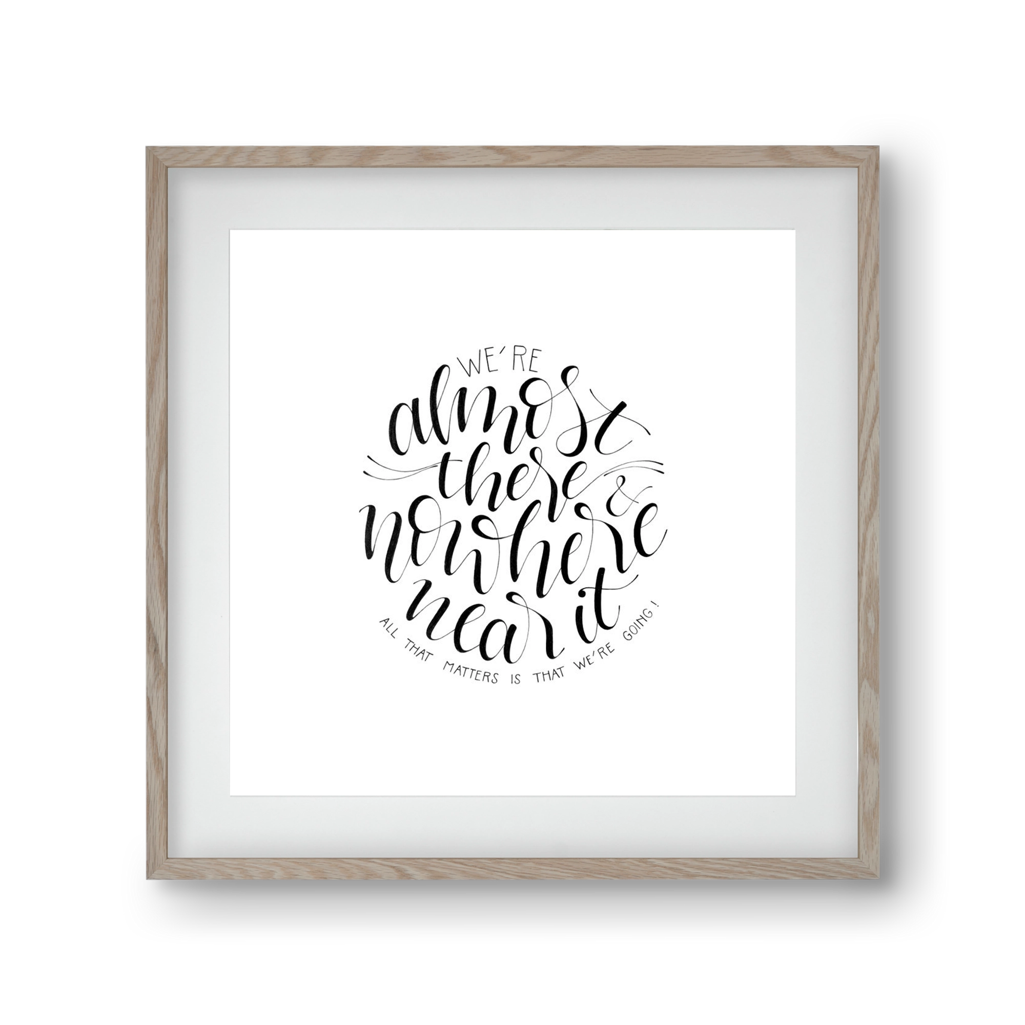 We're Going, 30x30 cm (20x20 cm), Tölgy keret, paszpartuval