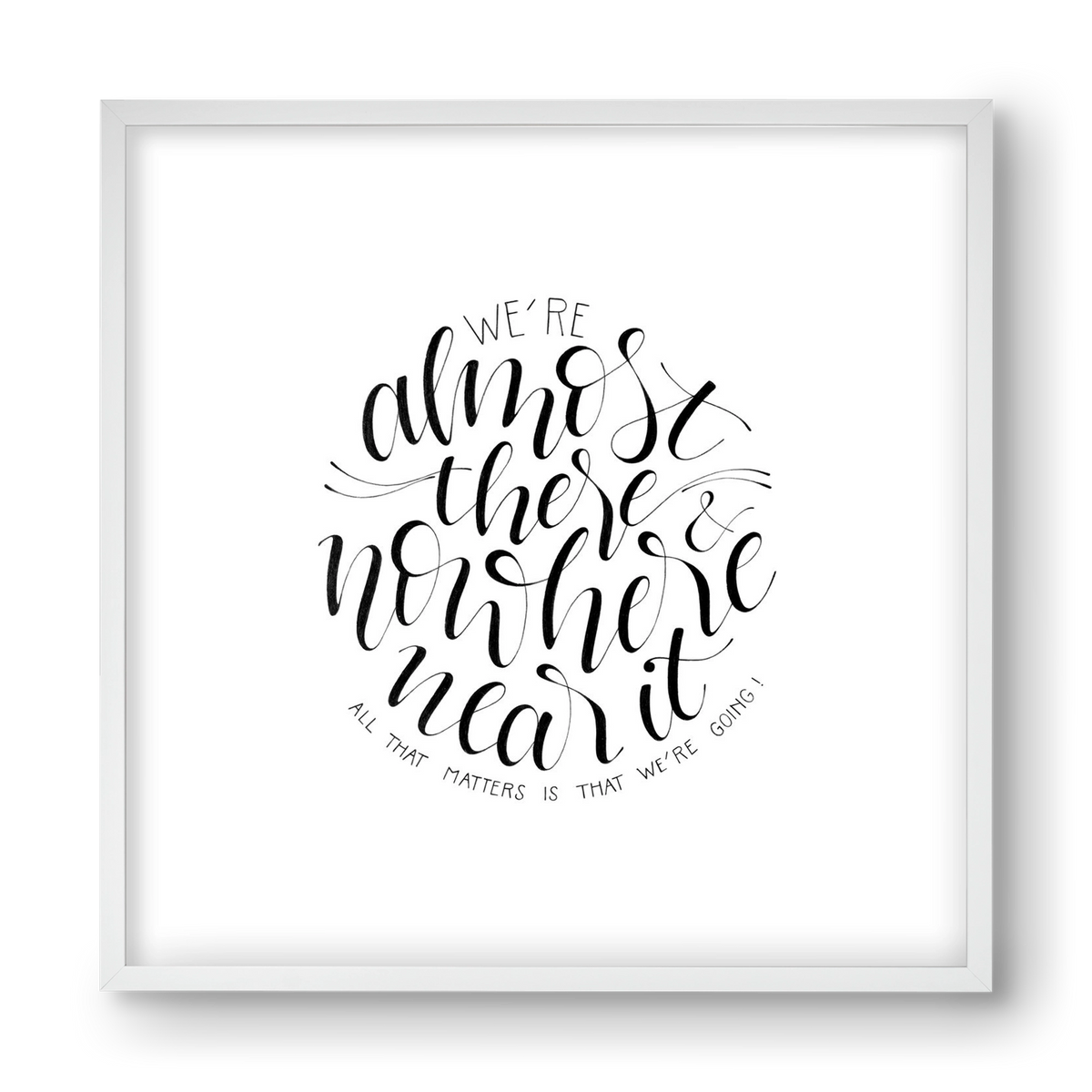 We're Going, 40x40 cm (40x40 cm), Fehér keret