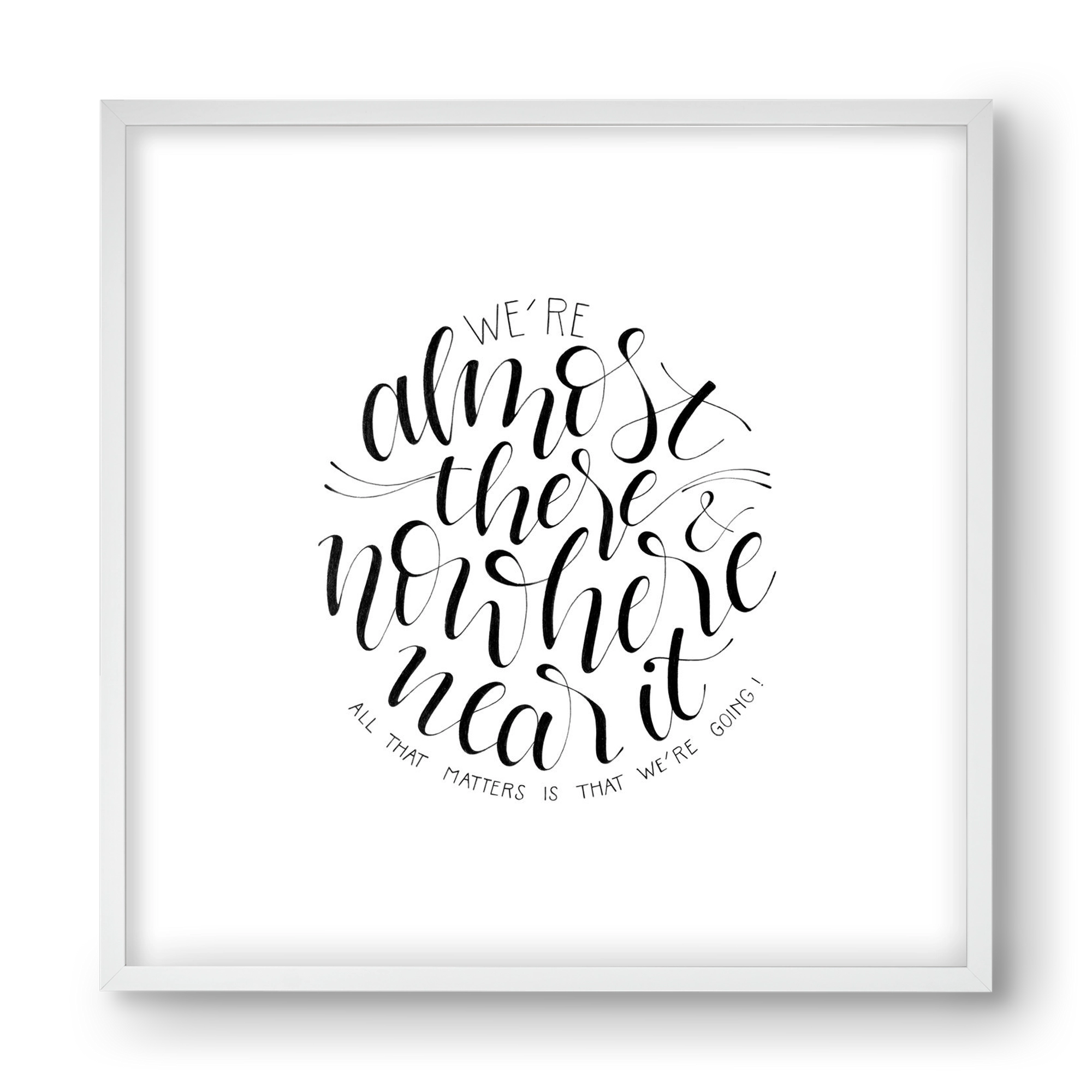 We're Going, 40x40 cm (40x40 cm), Fehér keret