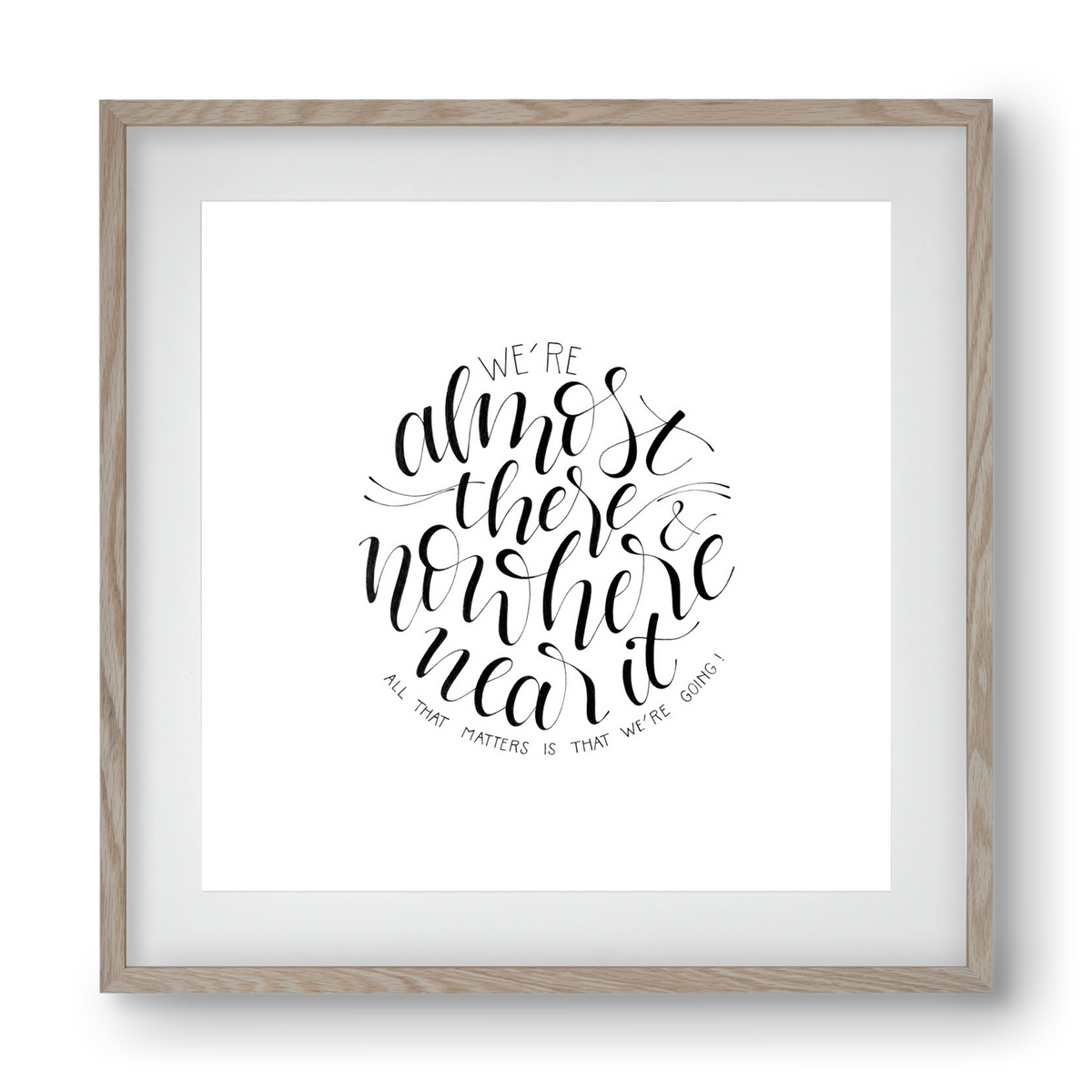 We're Going, 40x40 cm (30x30 cm), Tölgy keret, paszpartuval
