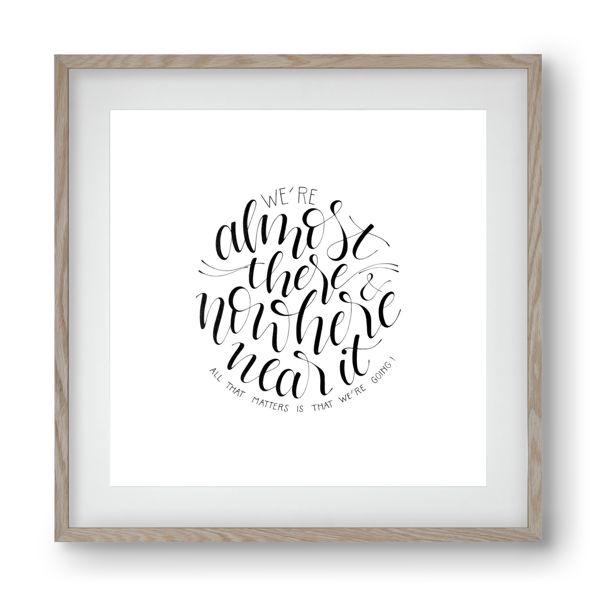 We're Going, 40x40 cm (30x30 cm), Tölgy keret, paszpartuval