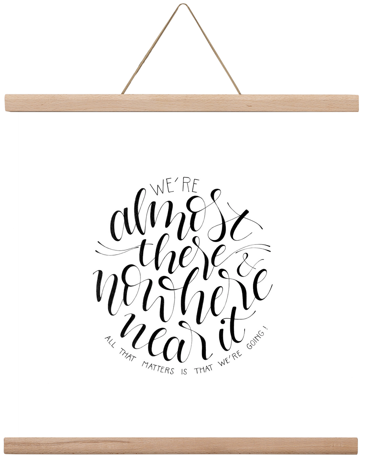 We're Going, 40x40 cm (40x40 cm), Tölgy akasztó