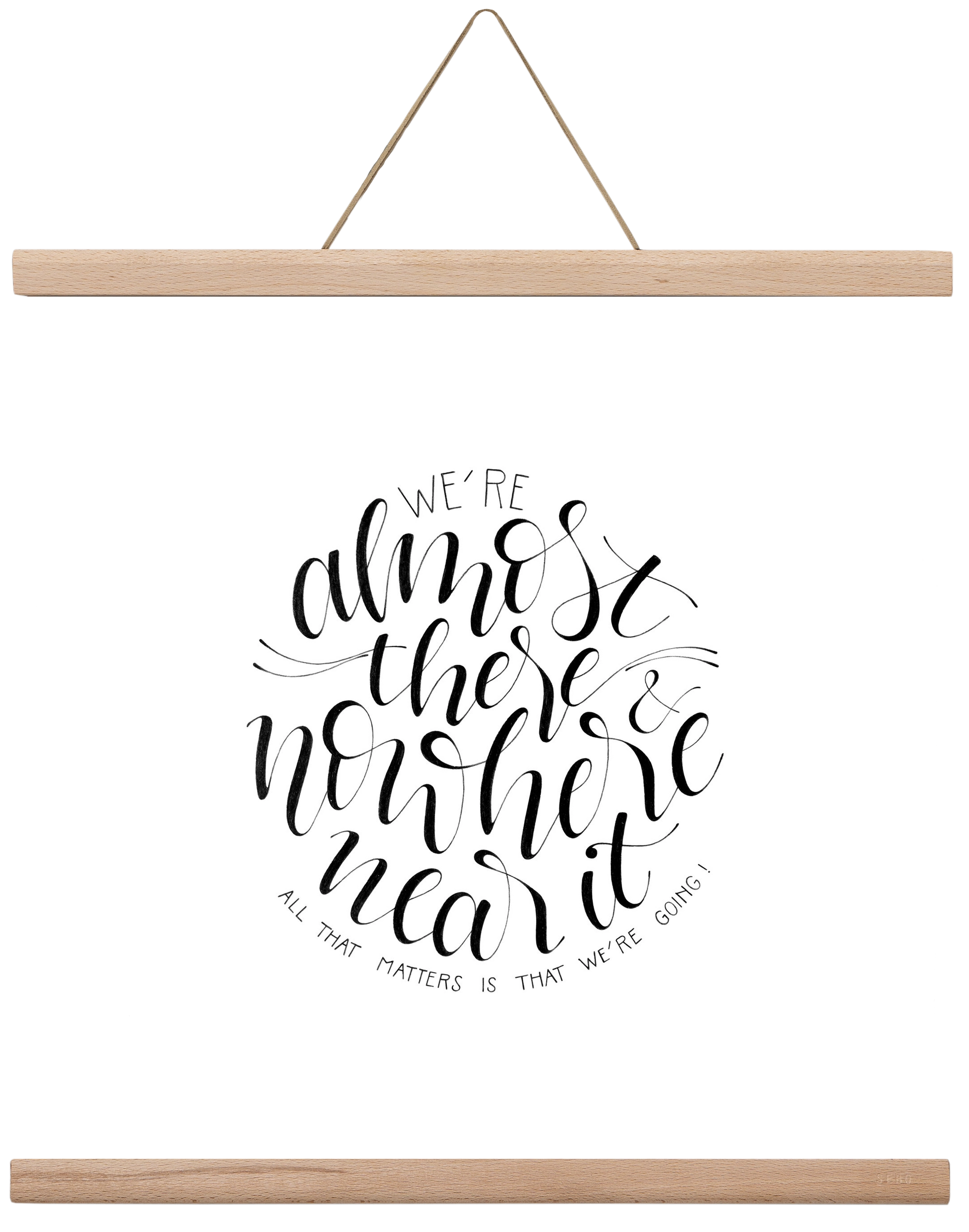 We're Going, 40x40 cm (40x40 cm), Tölgy akasztó