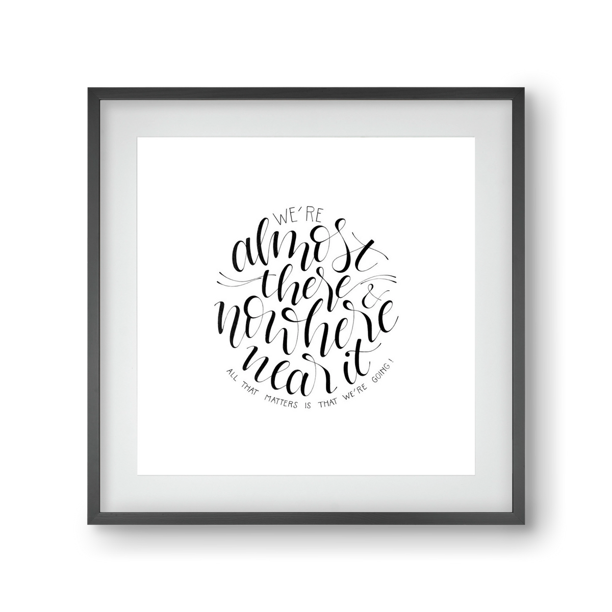 We're Going, 30x30 cm (20x20 cm), Fekete keret, paszpartuval