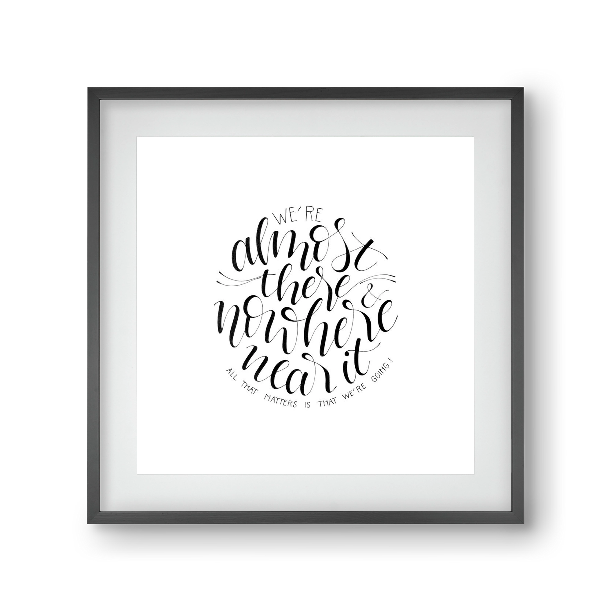 We're Going, 30x30 cm (20x20 cm), Fekete keret, paszpartuval