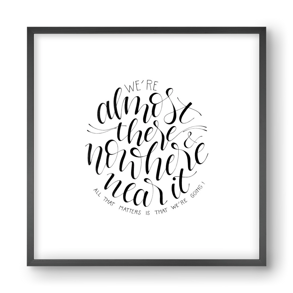 We're Going, 40x40 cm (40x40 cm), Fekete keret