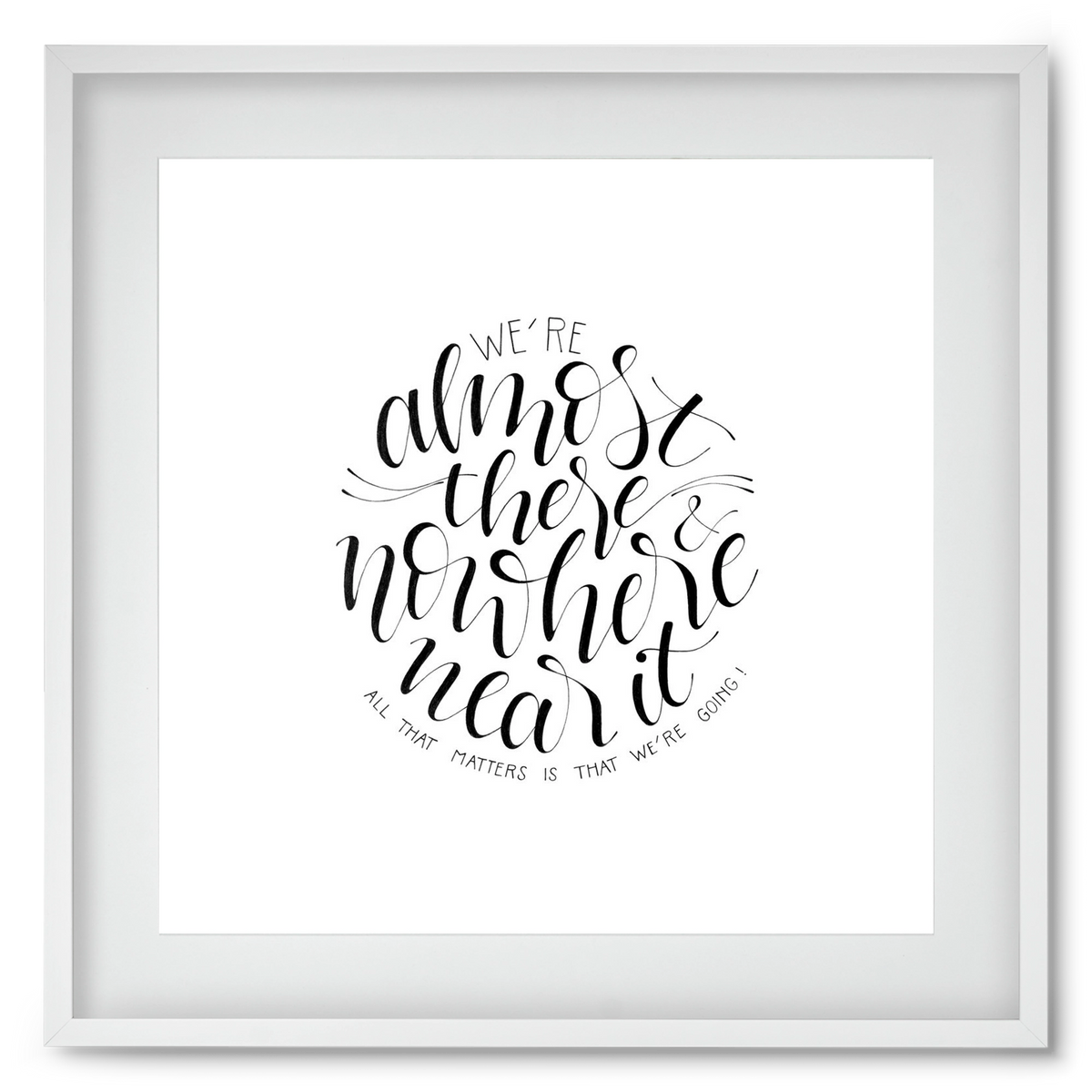 We're Going, 50x50 cm (40x40 cm), Fehér keret, paszpartuval