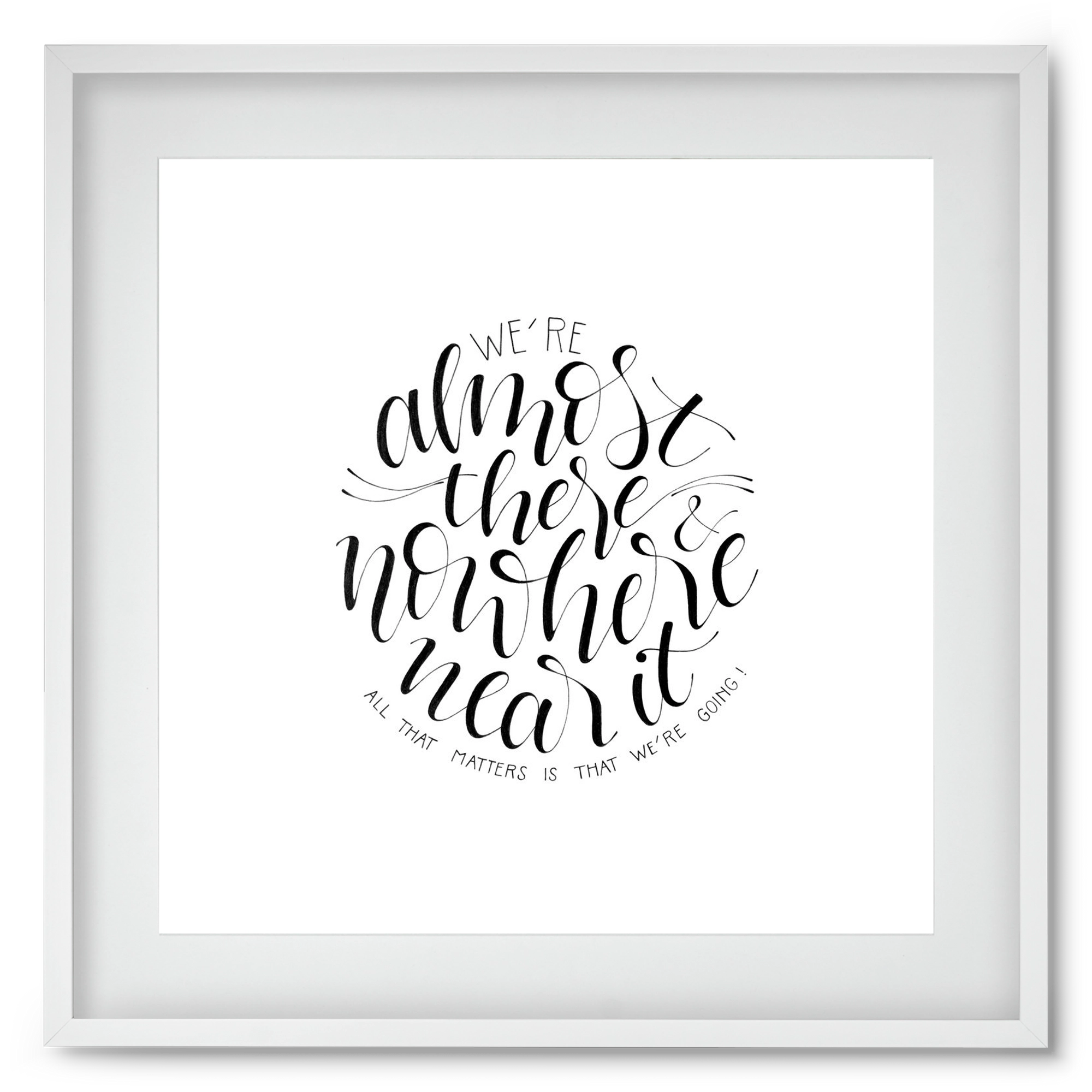 We're Going, 50x50 cm (40x40 cm), Fehér keret, paszpartuval