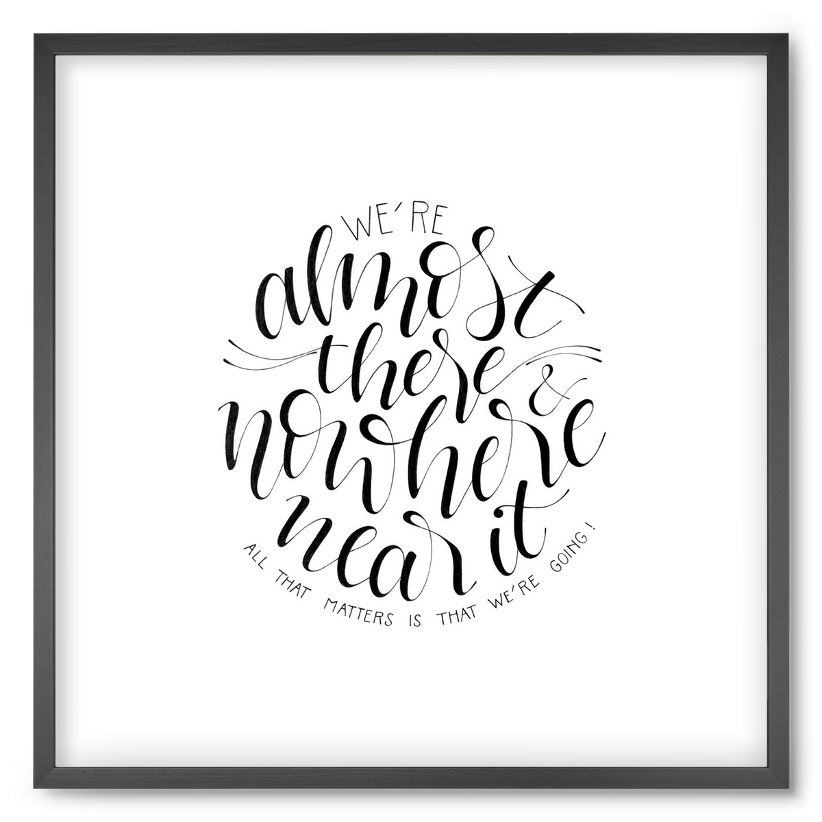 We're Going, 50x50 cm (50x50 cm), Fekete keret