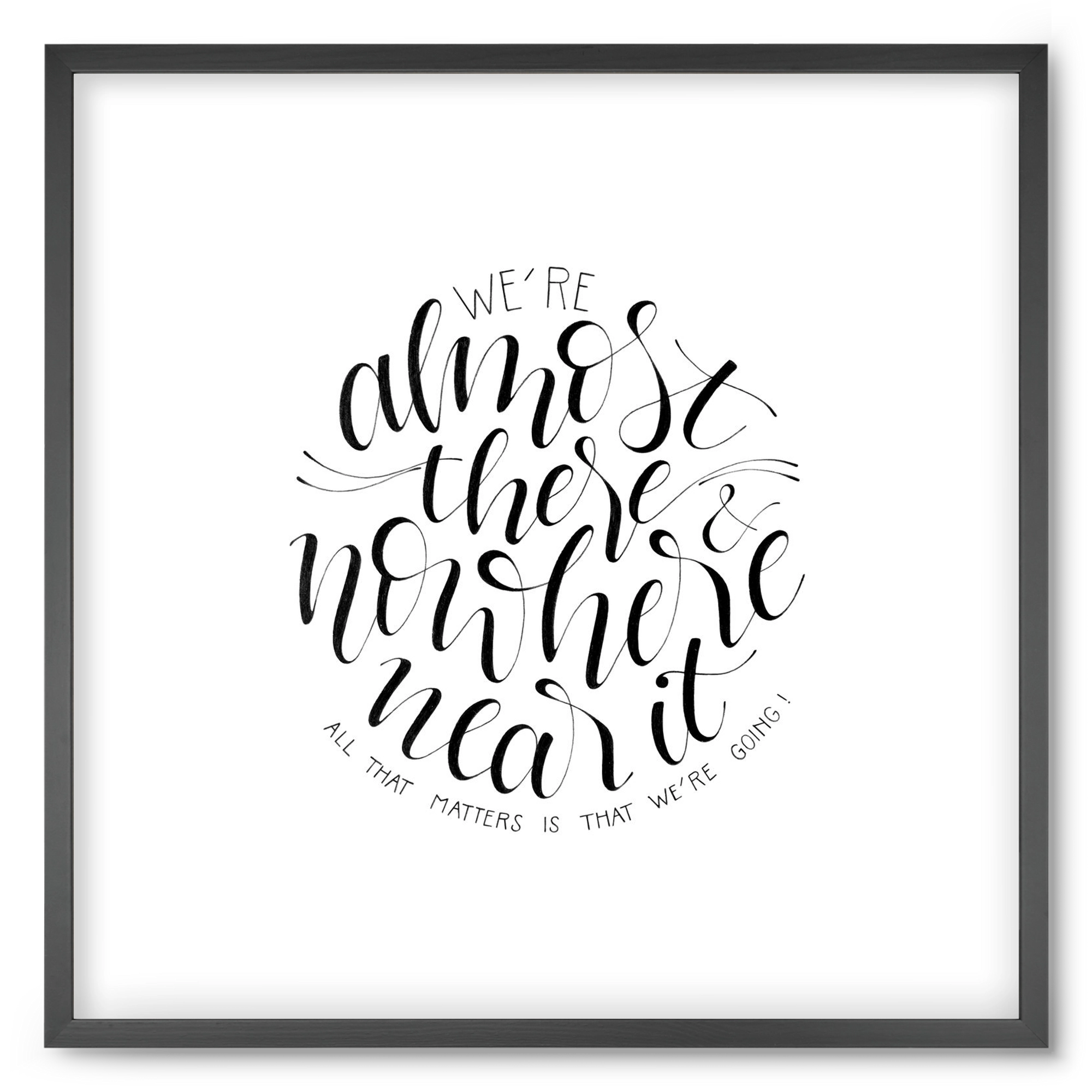 We're Going, 50x50 cm (50x50 cm), Fekete keret