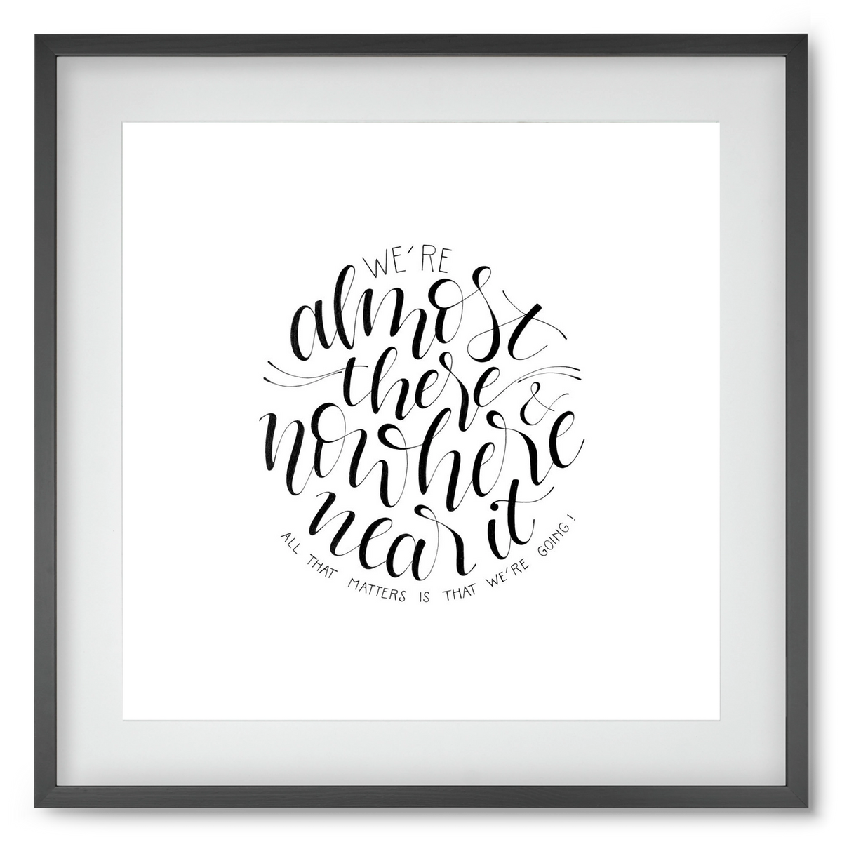 We're Going, 50x50 cm (40x40 cm), Fekete keret, paszpartuval