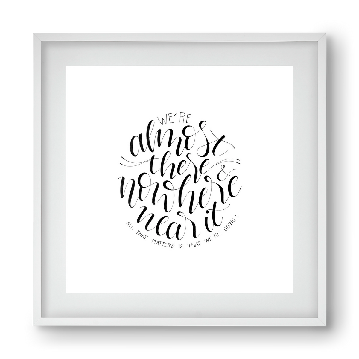 We're Going, 40x40 cm (30x30 cm), Fehér keret, paszpartuval