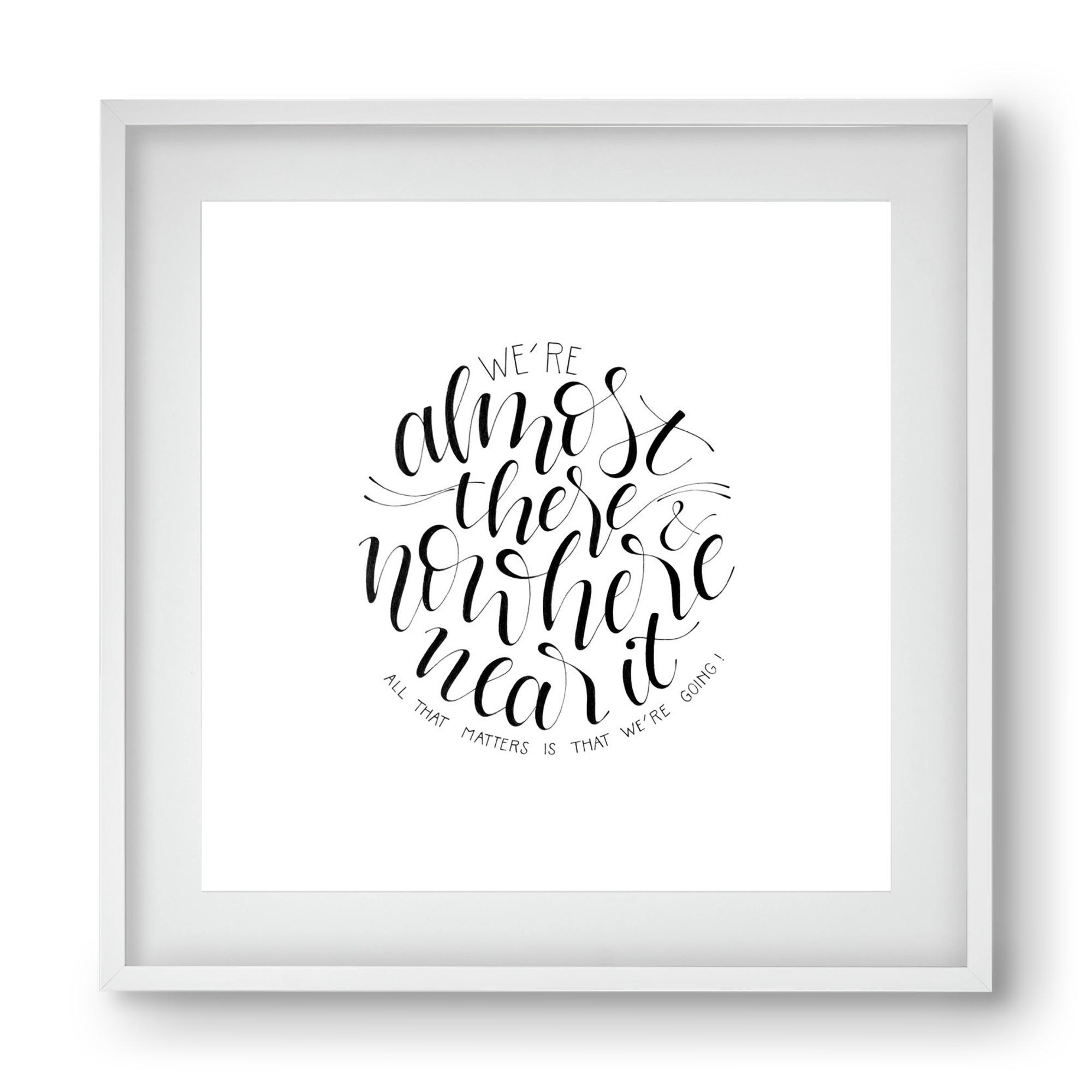 We're Going, 40x40 cm (30x30 cm), Fehér keret, paszpartuval