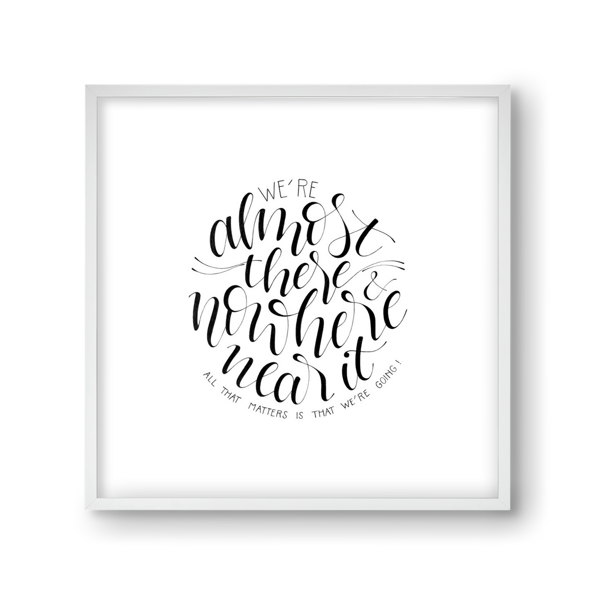 We're Going, 30x30 cm (30x30 cm), Fehér keret