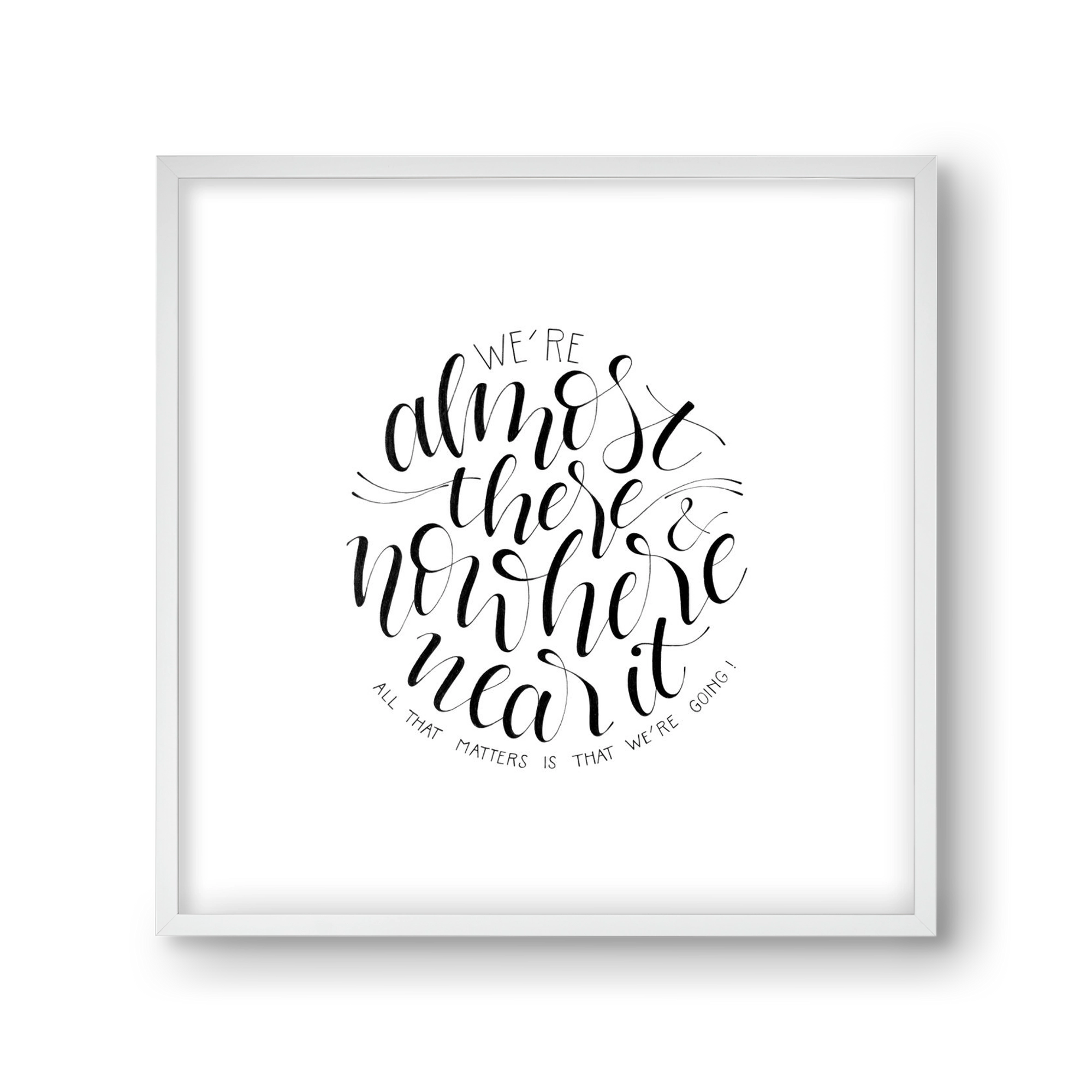 We're Going, 30x30 cm (30x30 cm), Fehér keret