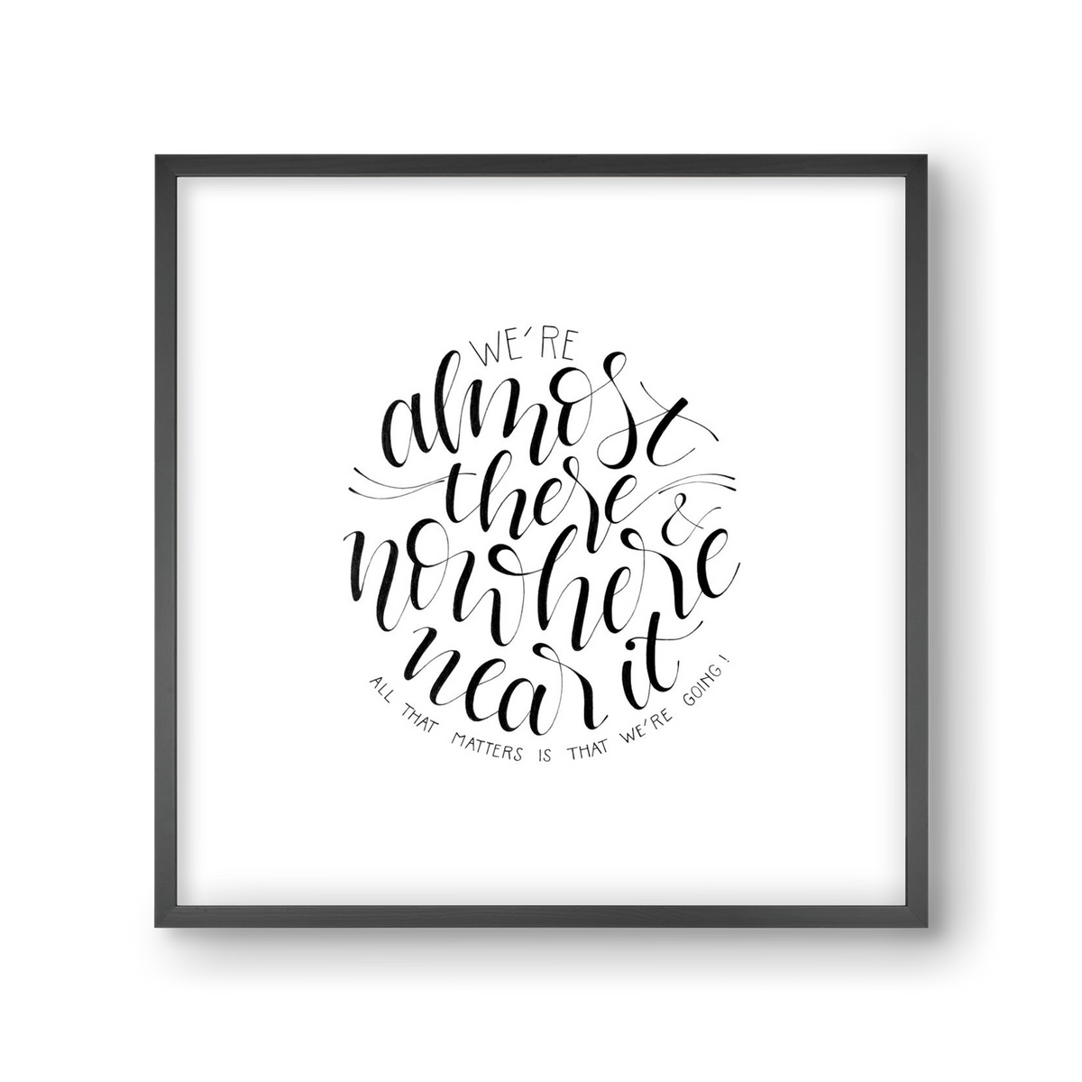 We're Going, 30x30 cm (30x30 cm), Fekete keret