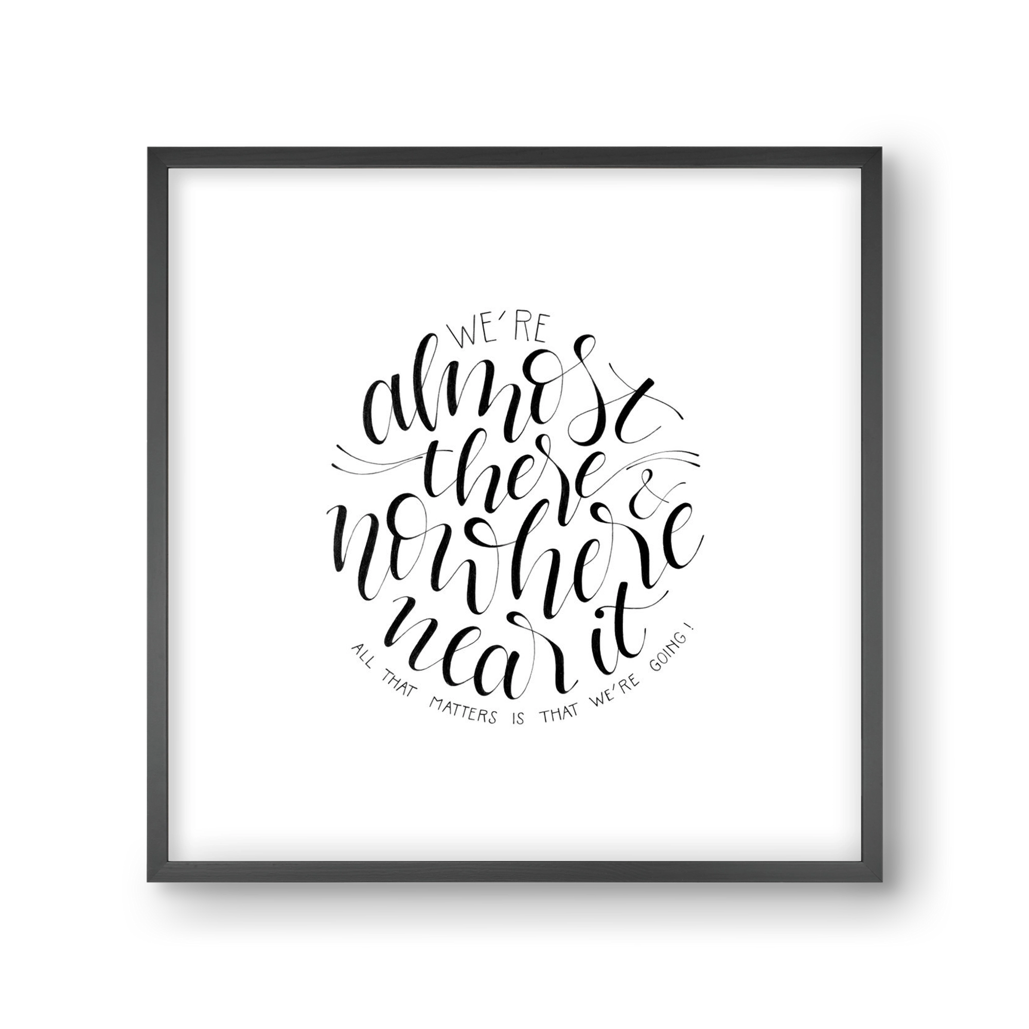 We're Going, 30x30 cm (30x30 cm), Fekete keret