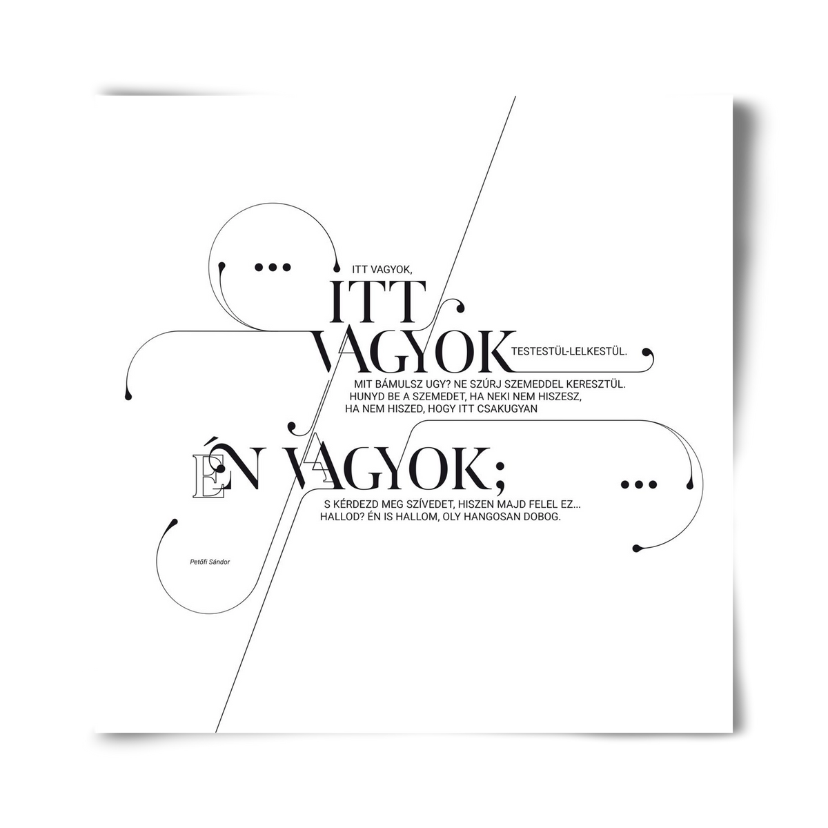 Itt vagyok, 40x40 cm, Keret nélkül