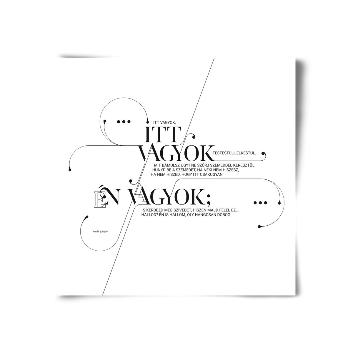 Itt vagyok, 30x30 cm, Keret nélkül