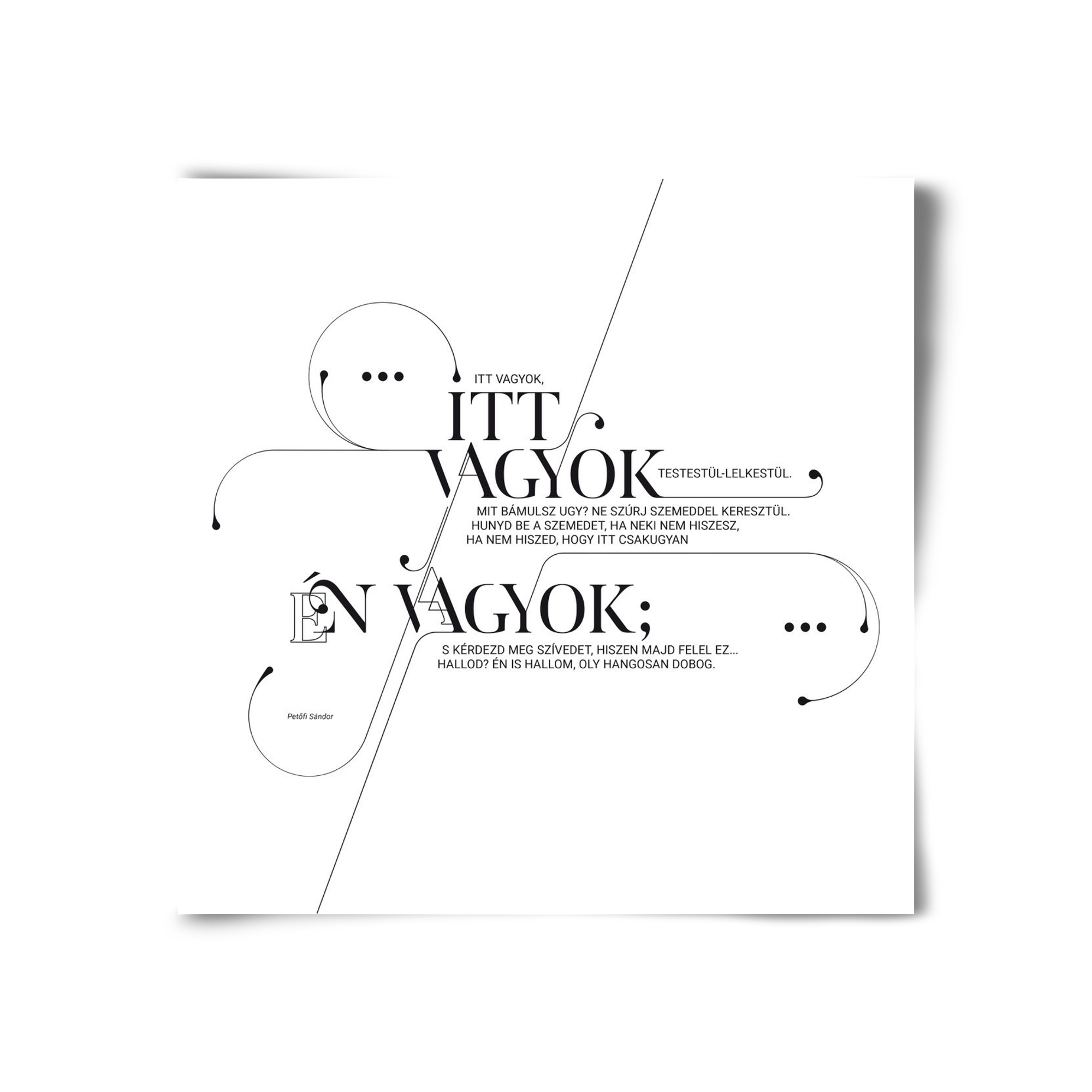 Itt vagyok, 30x30 cm, Keret nélkül