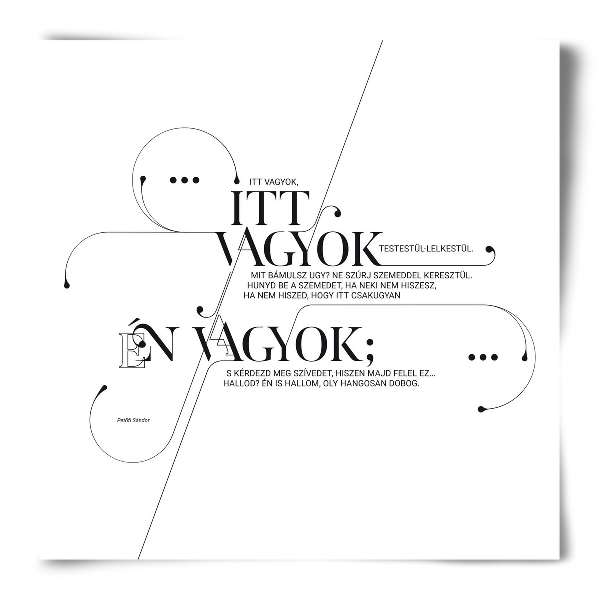 Itt vagyok, 50x50 cm, Keret nélkül