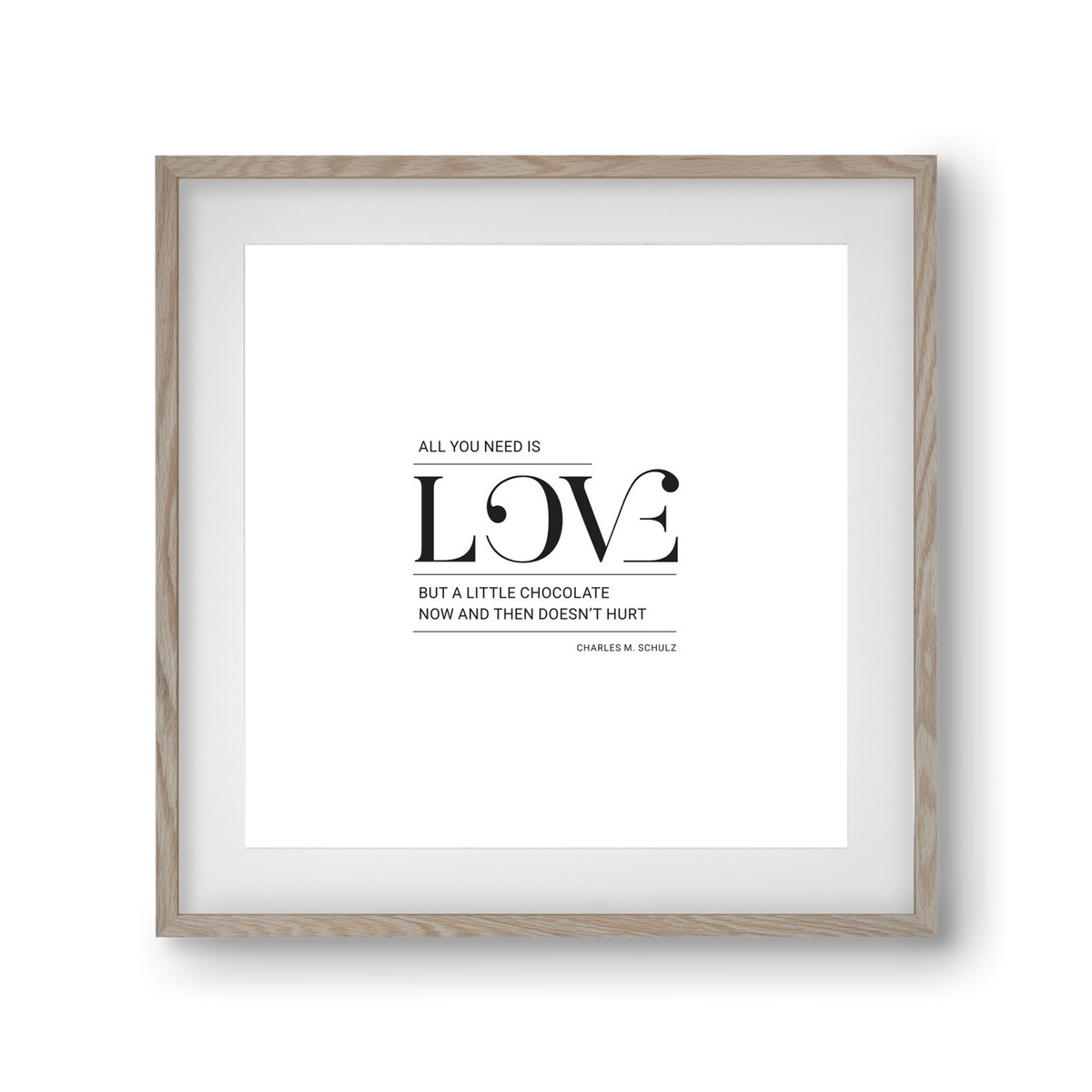 Love, 30x30 cm (20x20 cm), Tölgy keret, paszpartuval