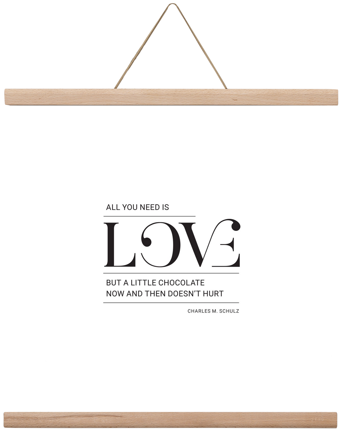 Love, 40x40 cm (40x40 cm), Tölgy akasztó