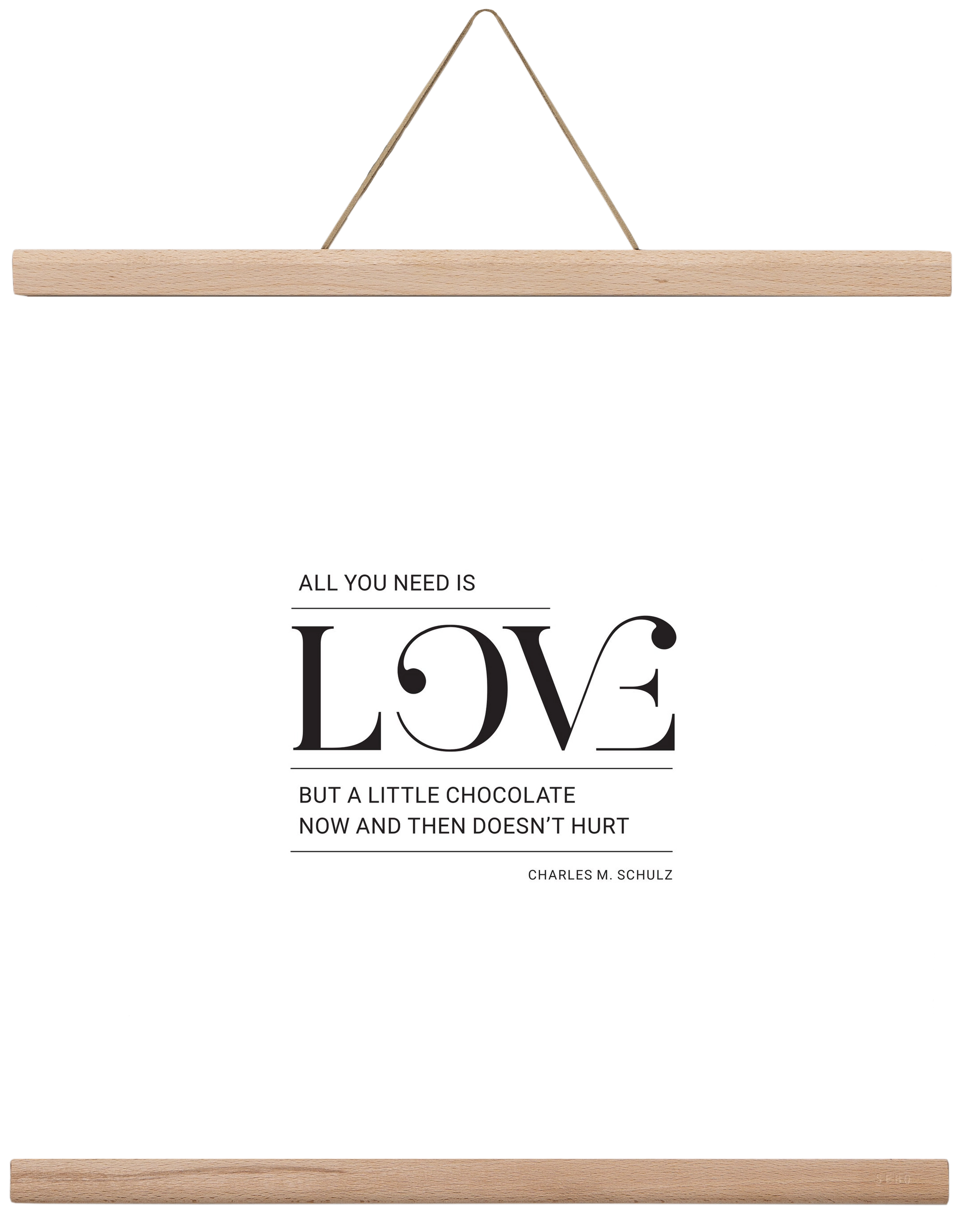 Love, 40x40 cm (40x40 cm), Tölgy akasztó