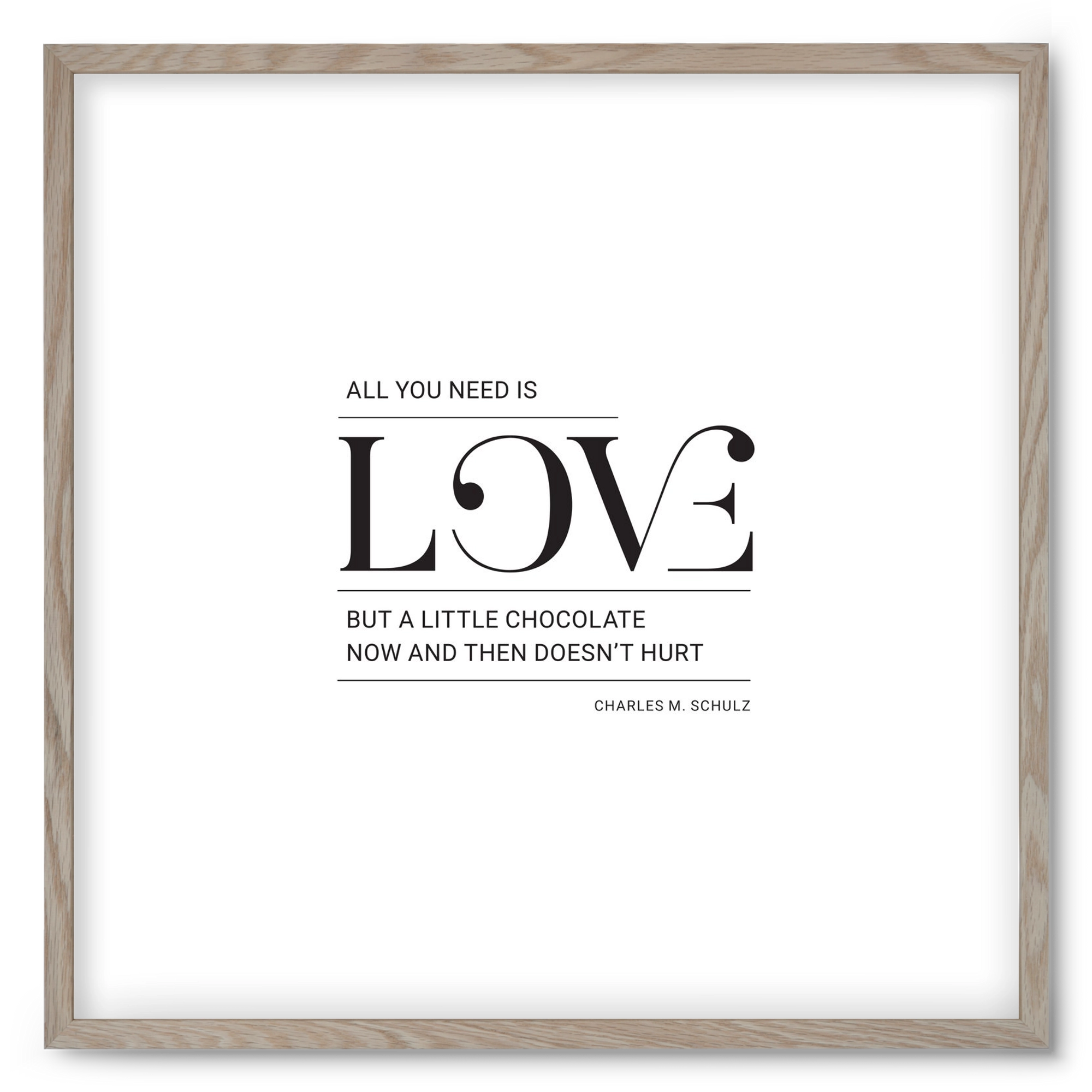 Love, 50x50 cm (50x50 cm), Tölgy keret