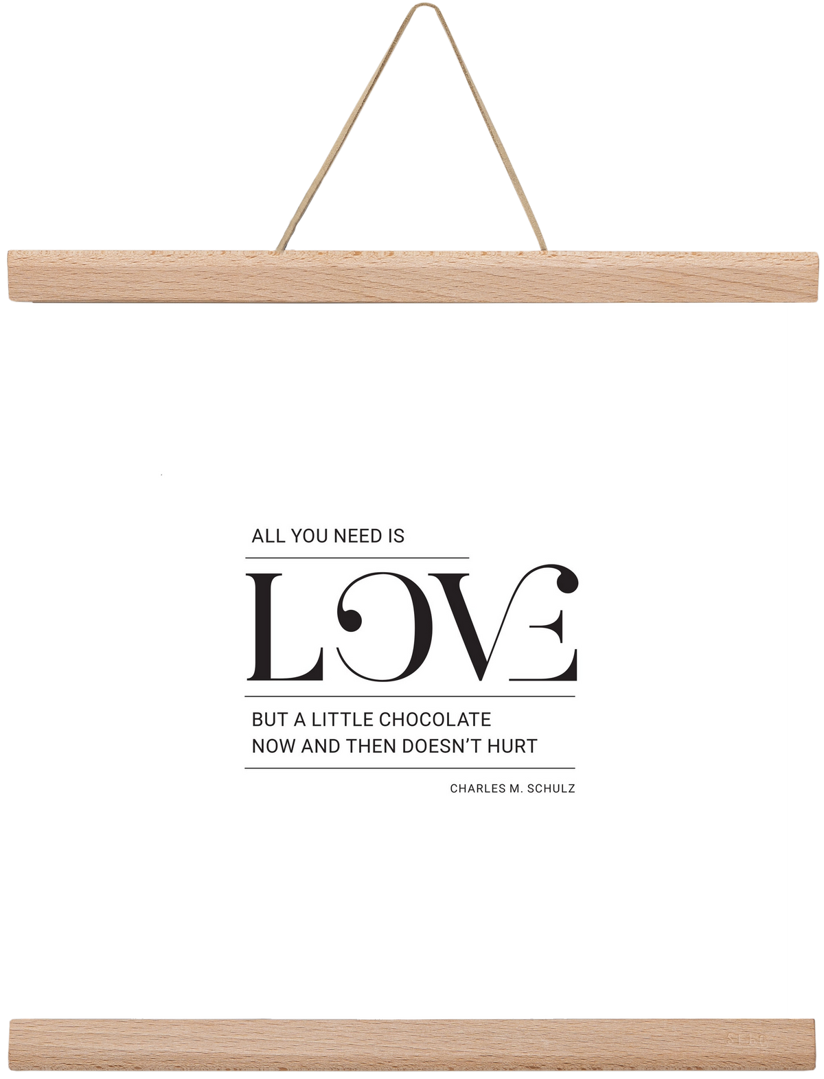 Love, 30x30 cm (30x30 cm), Tölgy akasztó